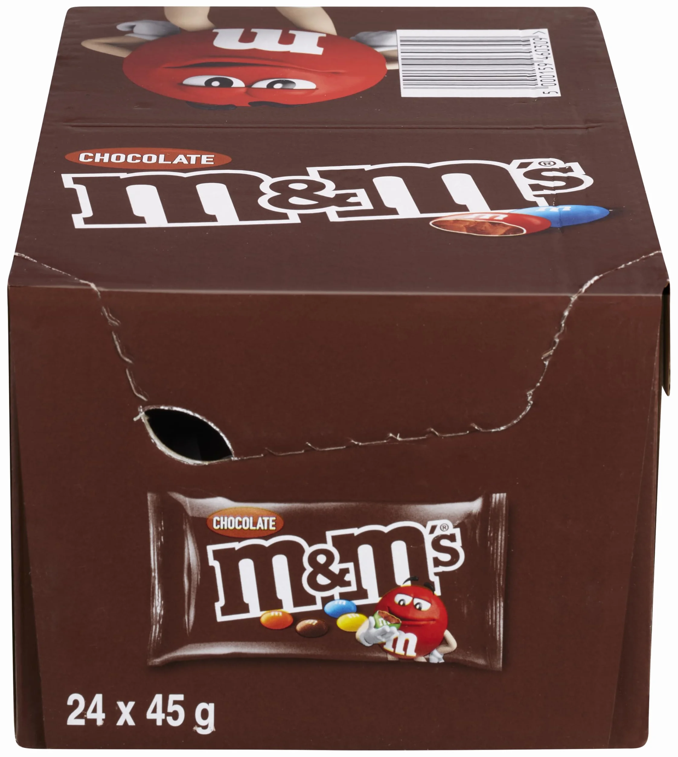 M&M'S Czekolada Mleczna Duża Pudełko, Prezenty Przekąski Wieczór Filmowy, 24 x 45 g