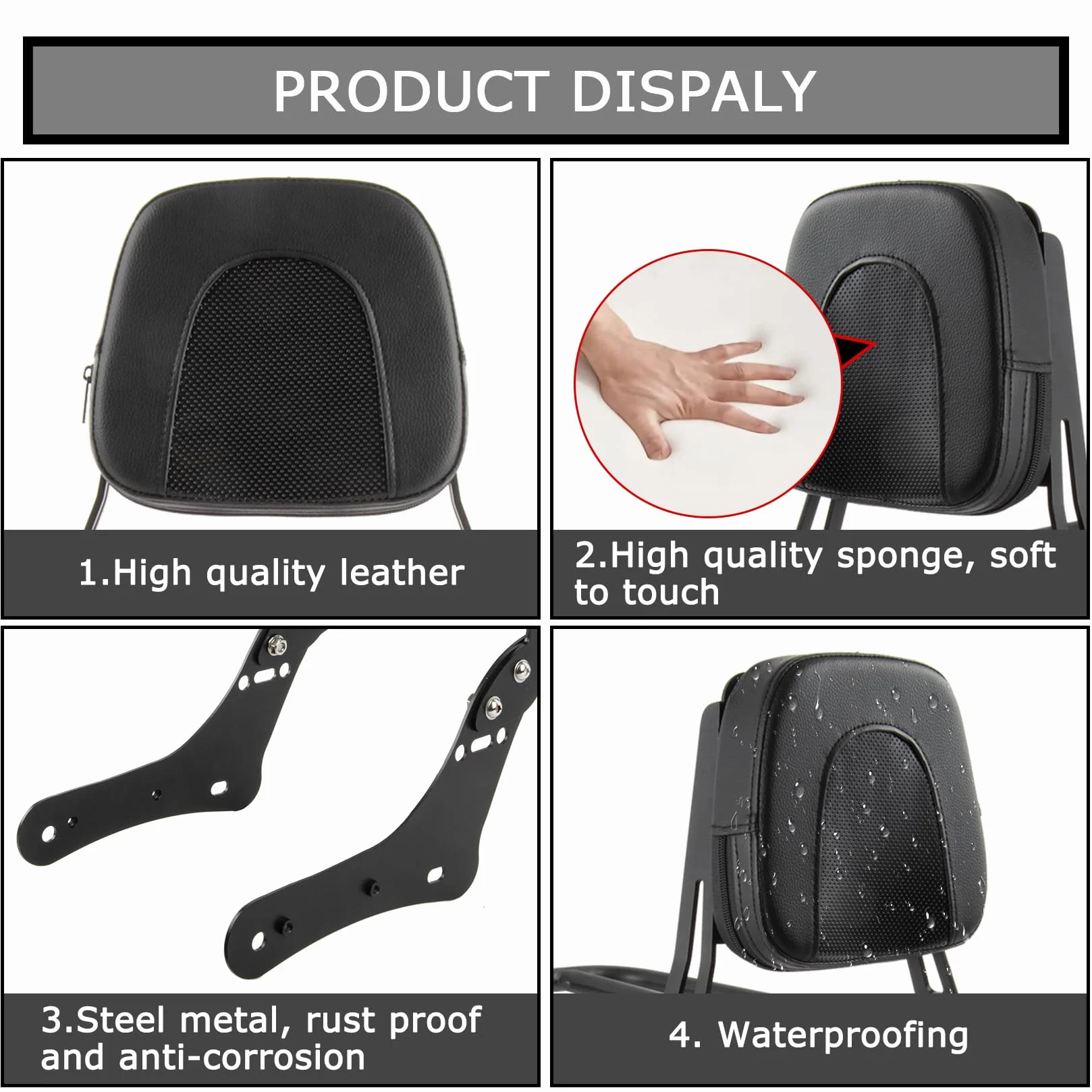 Sissy bar z baga?nikiem i oparciem poduszka do Kawasaki Vulcan VN650 EN650 S650 2015-2022