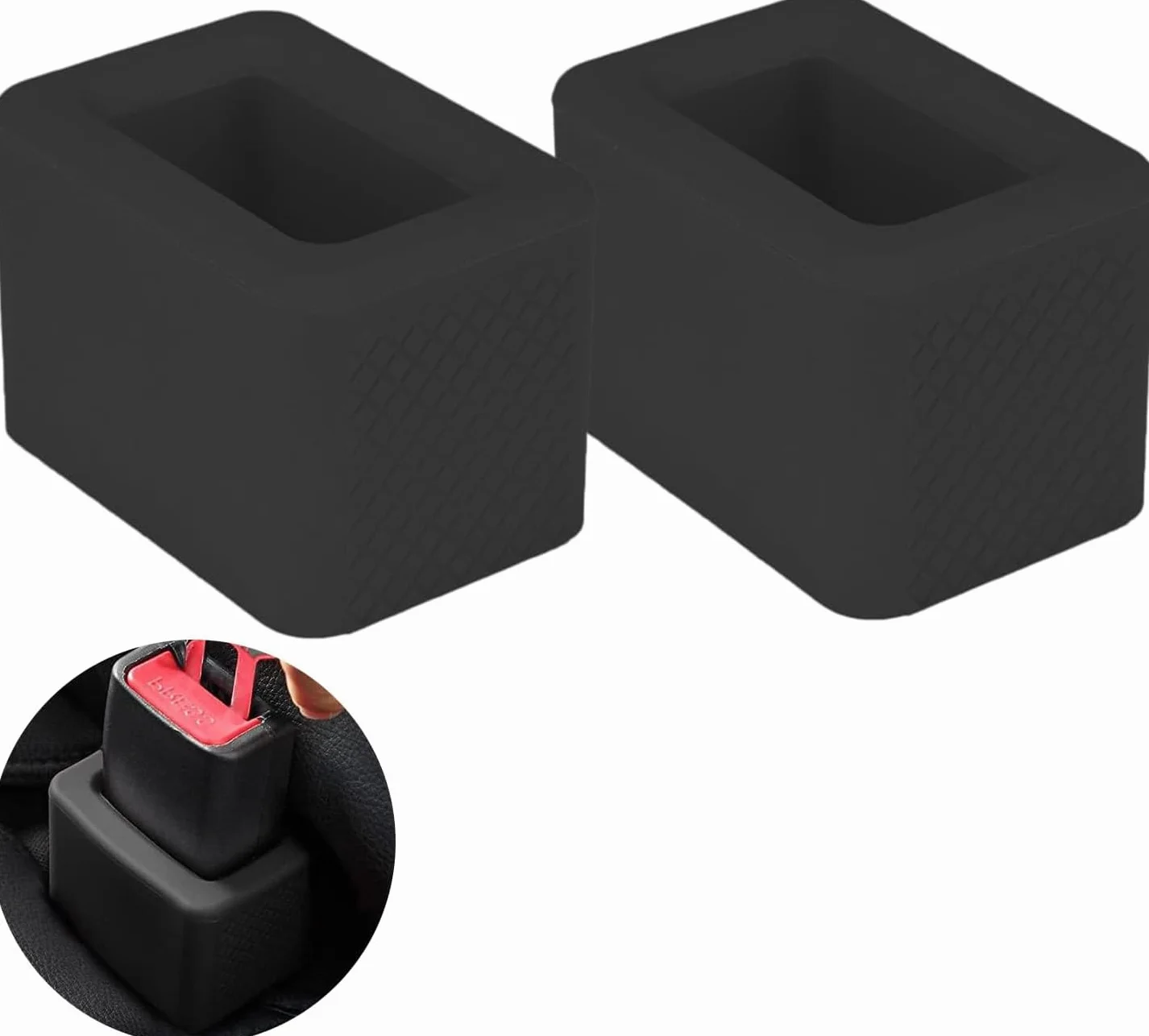 Samochodowy uchwyt na zapięcie pasa, akcesoria asystenta samochodowego dla samochodów, uchwyt pasa bezpieczeństwa do łatwego zapinania, czarny, 2 sztuki
