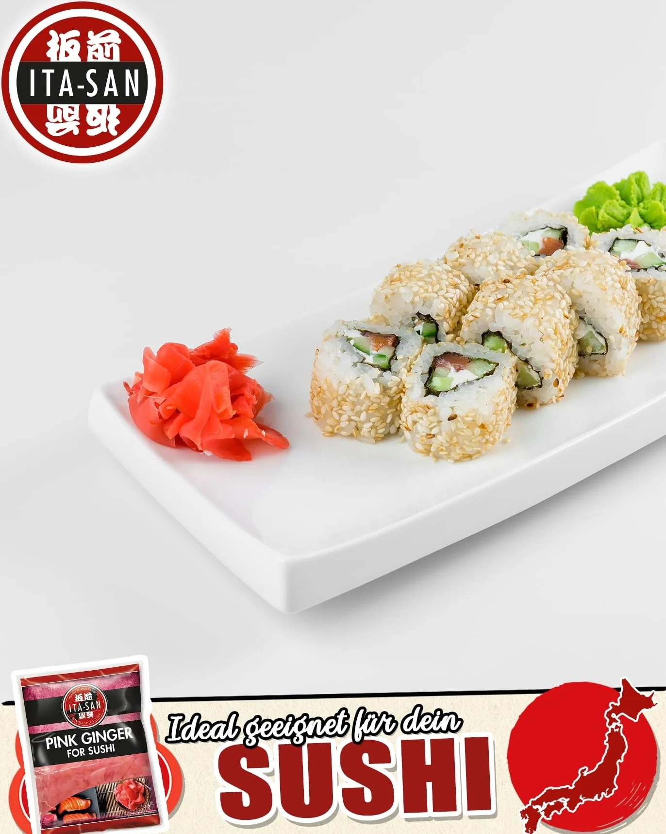 Diamond Ita-San Sushi Marynowany Imbir, Różowy, 1.5 kg
