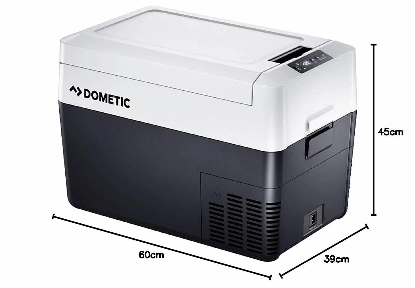 DOMETIC CDF2 36 Lodówka/Zamrażarka kompresorowa, od +10 °C do -15 °C, 31 L – Mini‑lodówka 12/24 V do auta, ciężarówki & łodzi z ochroną akumulatora, szara