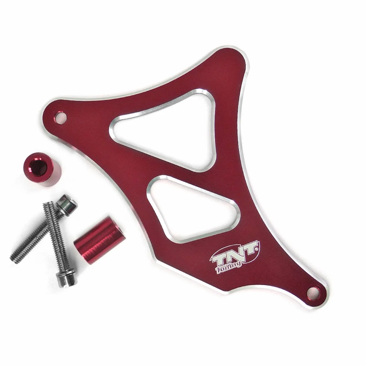 Pokrywa Zębatki Aluminiowy Adapter AM6, Anodowany Czerwony