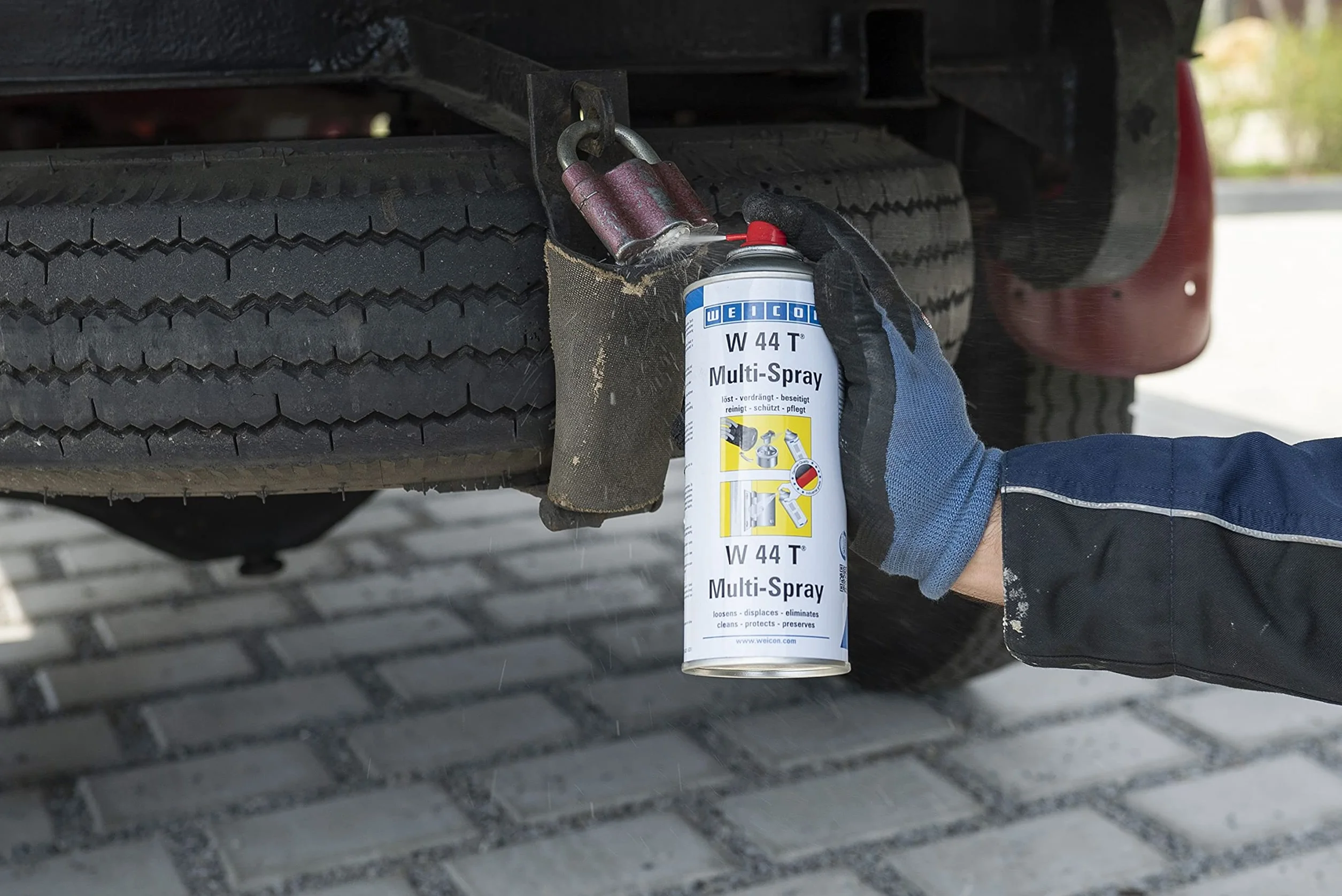 WEICON W 44 T Multi-Spray 400 ml, olej wielofunkcyjny 5-w-1: penetrujący, odrdzewiający, antykorozyjny, smarujący i konserwujący
