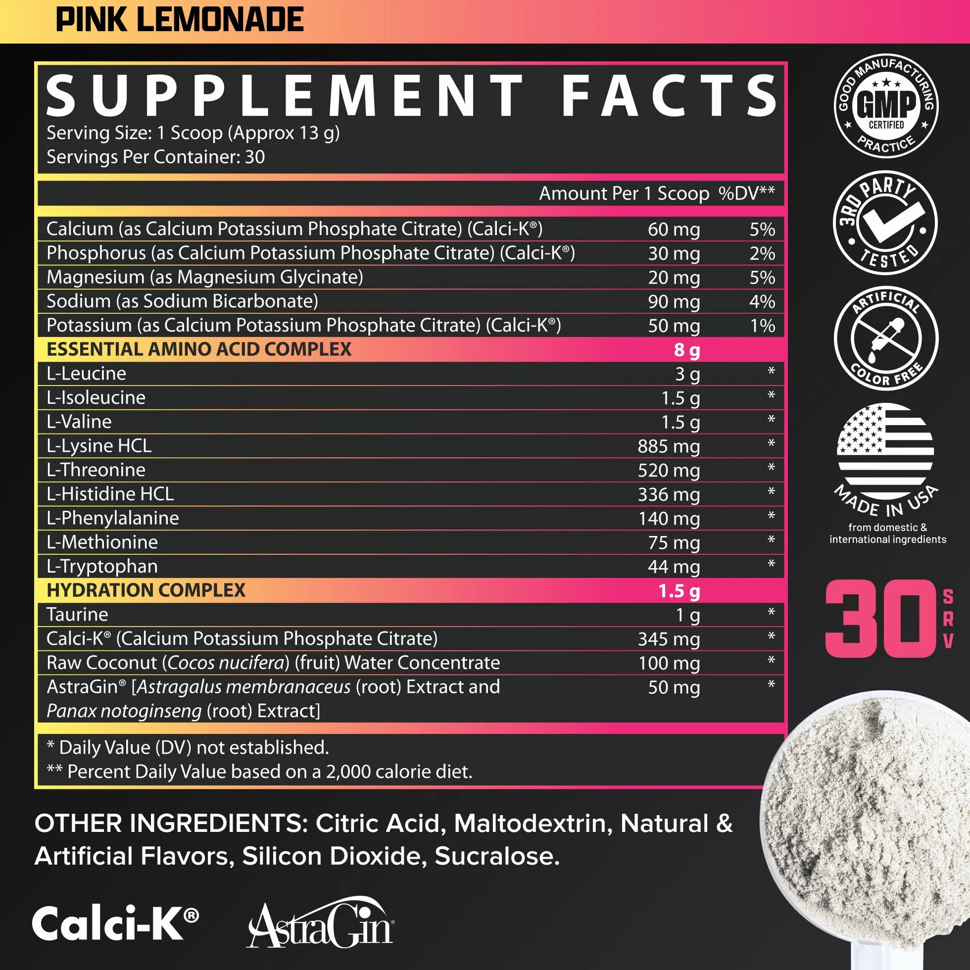Nutrex Research EAA + Hydration Pink Lemonade 390g