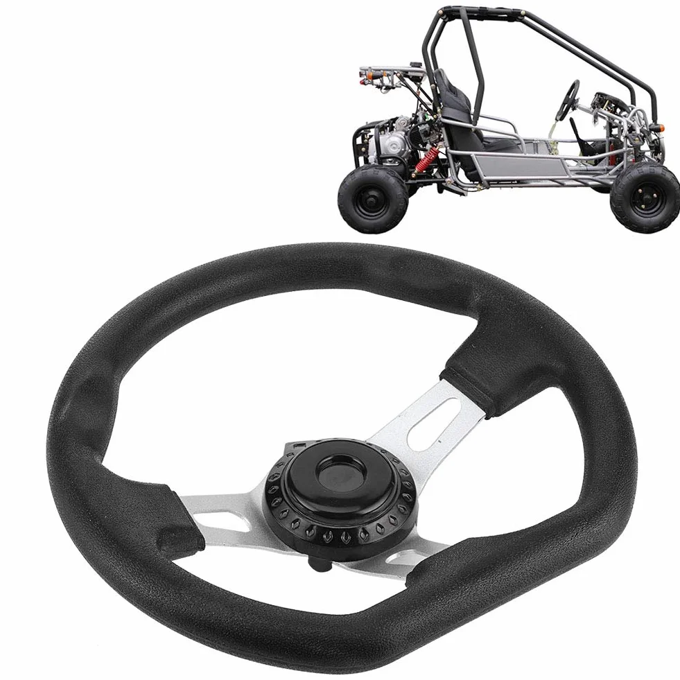 Kierownica 10,63 cala - ergonomiczna kierownica UTV, ze stopu aluminium ABS, wygodna wtyczka, łatwa instalacja, do wózka wyścigowego GO Kart