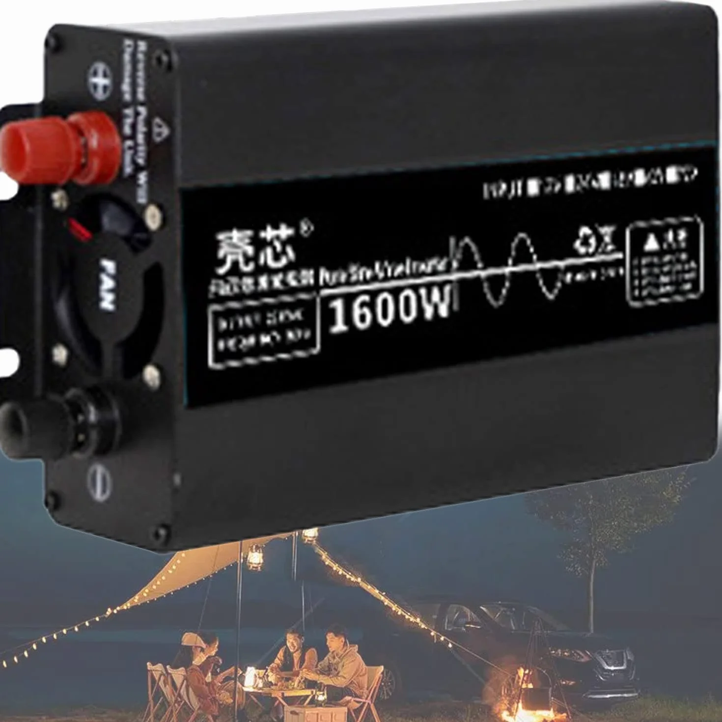 1600W/3000W/3500W/4500W/7000W/10000W samochód czysta fala sinusoidalna przetwornica napięcia falownik samochodowy 12V/24V/48V/60V do 220V/230V konwerter przetwornica,1600W-48V