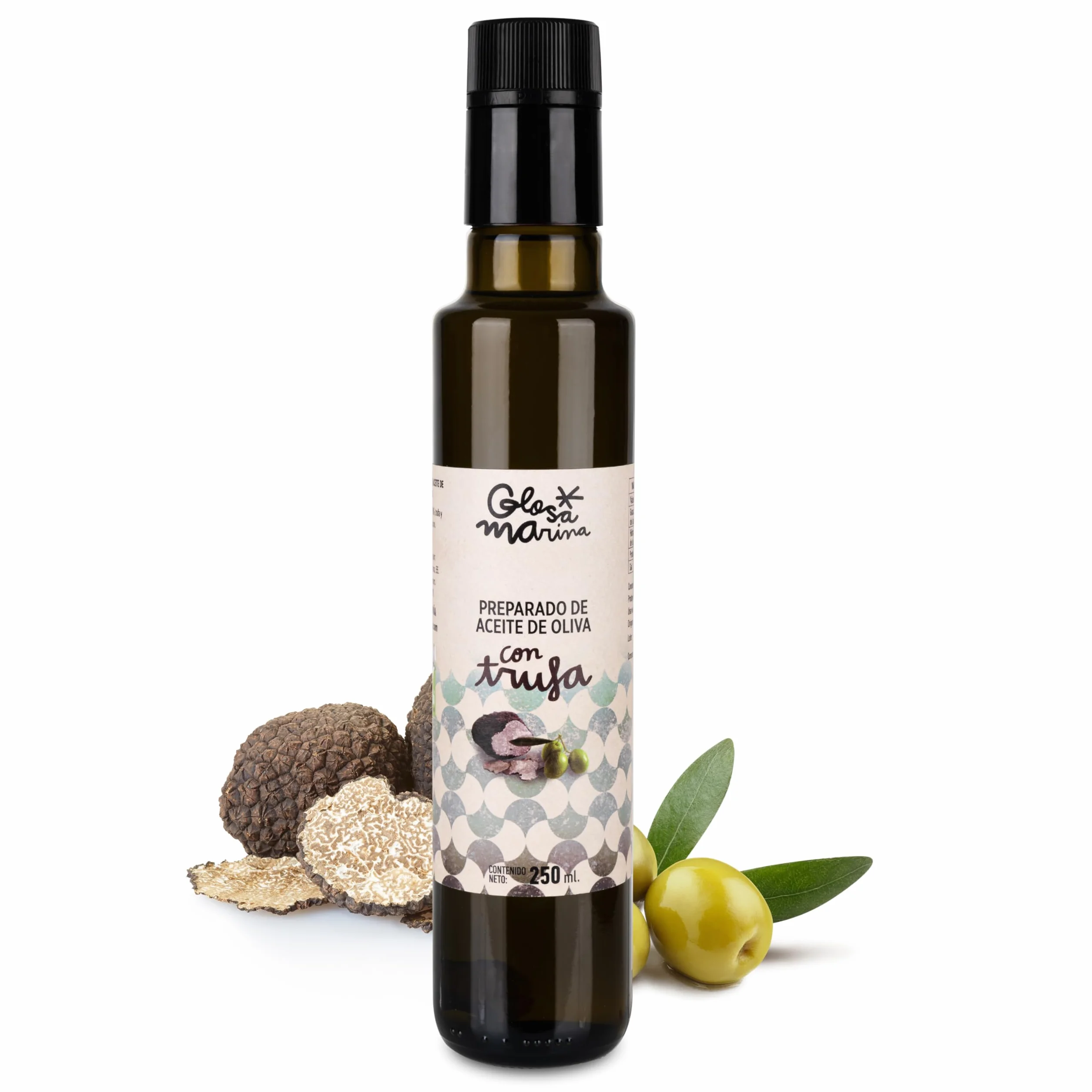 GLOSA MARINA – oliwa z oliwek z truflami – butelka 250 ml (czarna trufla)