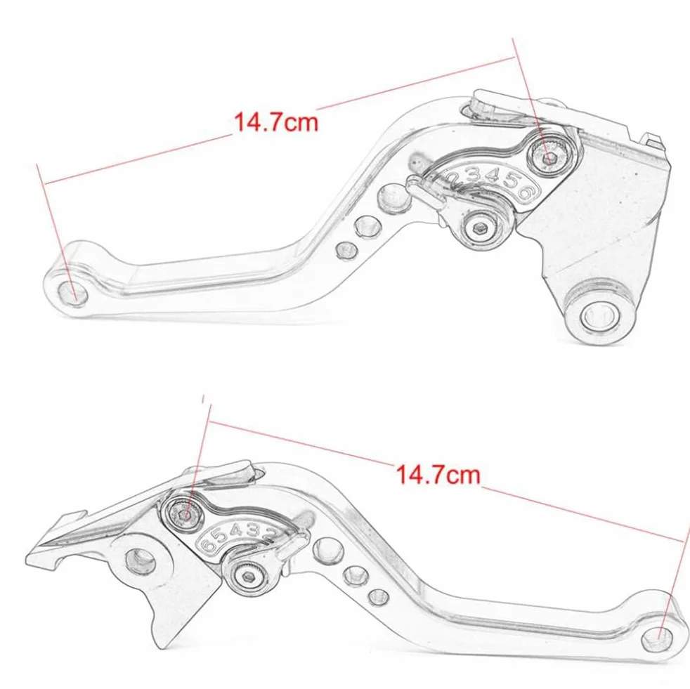 Kompatybilna z Honda NX500 2024 krótka dźwignia sprzężenia hamulca, wykonana ze stopu aluminium CNC (tytan)