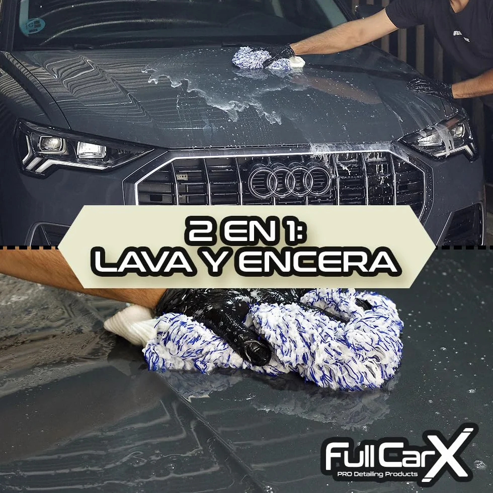 FULLCARX Wash & Wax 750 ml szampon samochodowy z woskiem Carnauba Foam Cleaner skoncentrowany, mycie samochodu na wysoki połysk, szampon do mycia wosku, polerowanie 2 w 1, profesjonalny produkt do