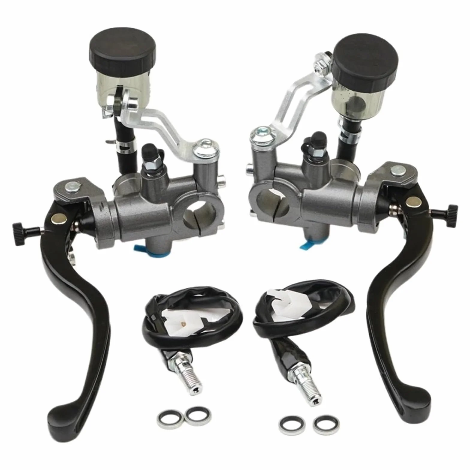 Tarcza hamulcowa Pasuje do Kawasaki | 17,5mm hamulec PX1 dźwignia hamulca motocykla sprzęgło pompy promieniowy cylinder główny 7/8 "22mm(A pair of titanium)