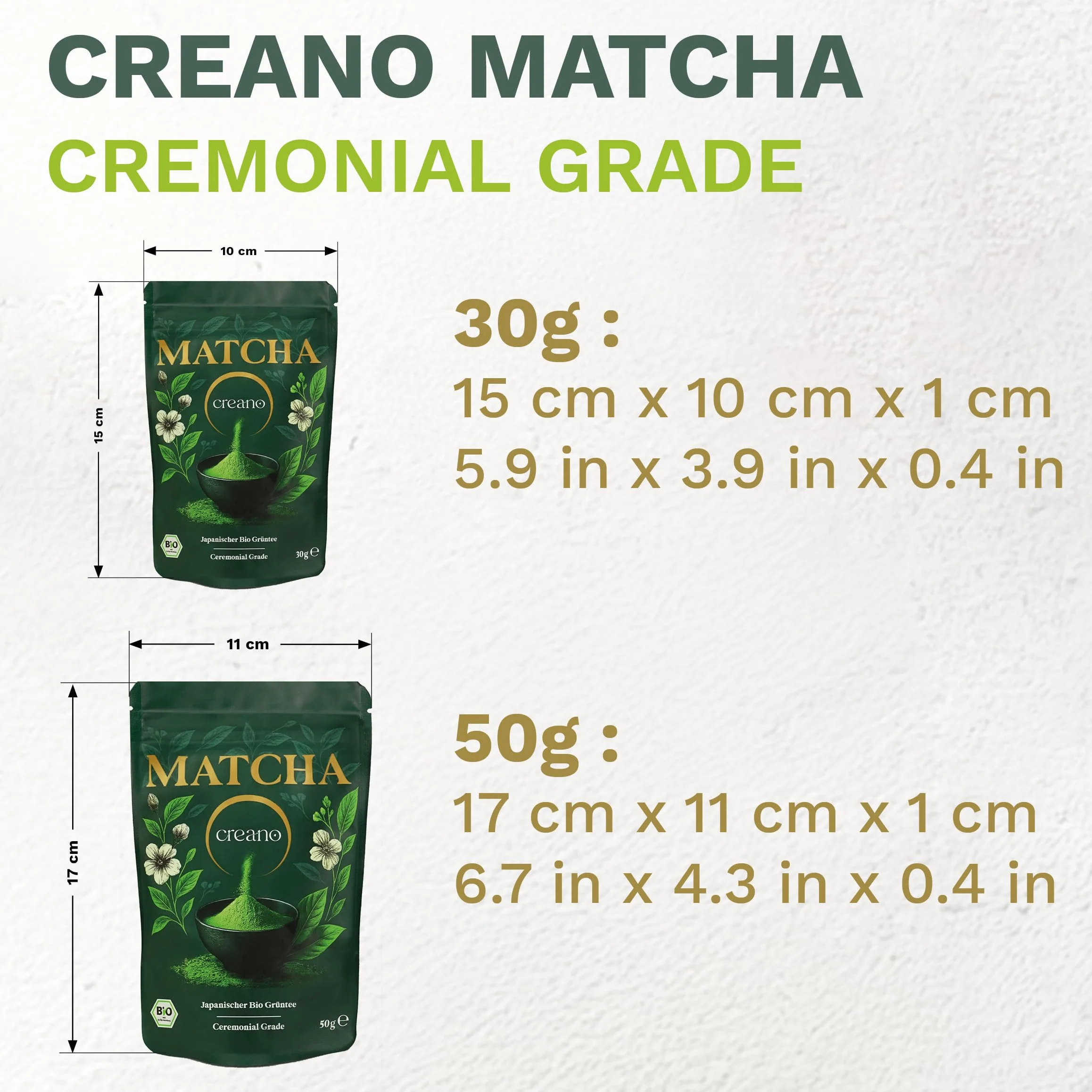Ceremonialna herbata Creano Organic Matcha 50g z Japonii Aichi Kioto Shizuoka Kagoshima