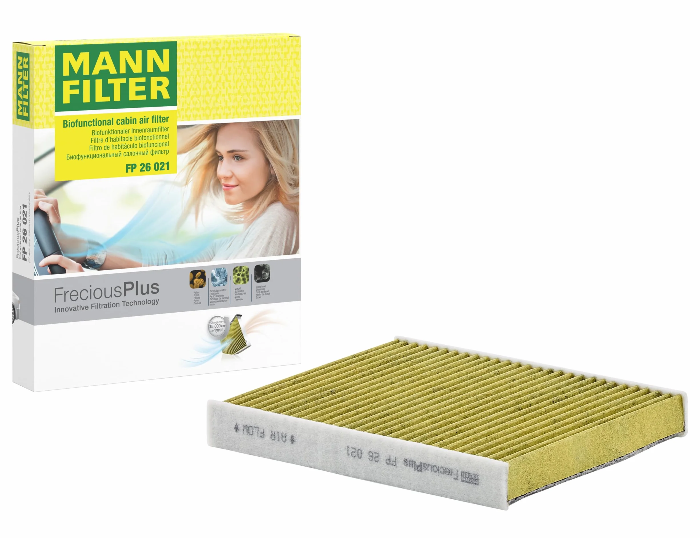 MANN-FILTER FP 26 021 Filtr powietrza kabinowego - SAMOCHODY OSOBOWE + DOSTAWCZE