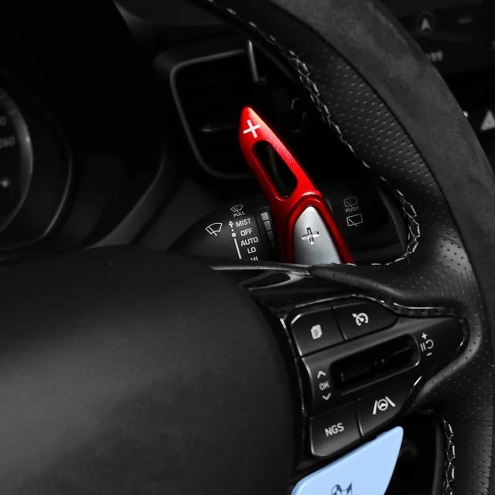 ontto Łopatka zmiany biegów na kierownicę samochodową, przedłużenie, pasuje do Hyundai I30, Wagon N, Line, Veloster Kona Elantra Avante GT CN7 2019-2024, metalowa dźwignia zmiany biegów, rozszerzenie,
