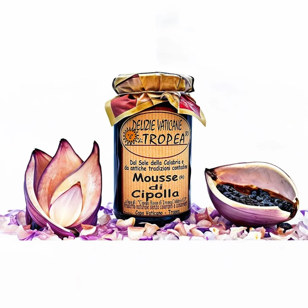 Chutney z Czerwonej Cebuli z Tropei - Karmelizowana Cebula - Przyprawa - Idealny z serem - Kleisty i słodki - Delikatesy - Made Italy - Typowy Produkt Kalabryjski - Delizie Vaticane di Tropea 230gr