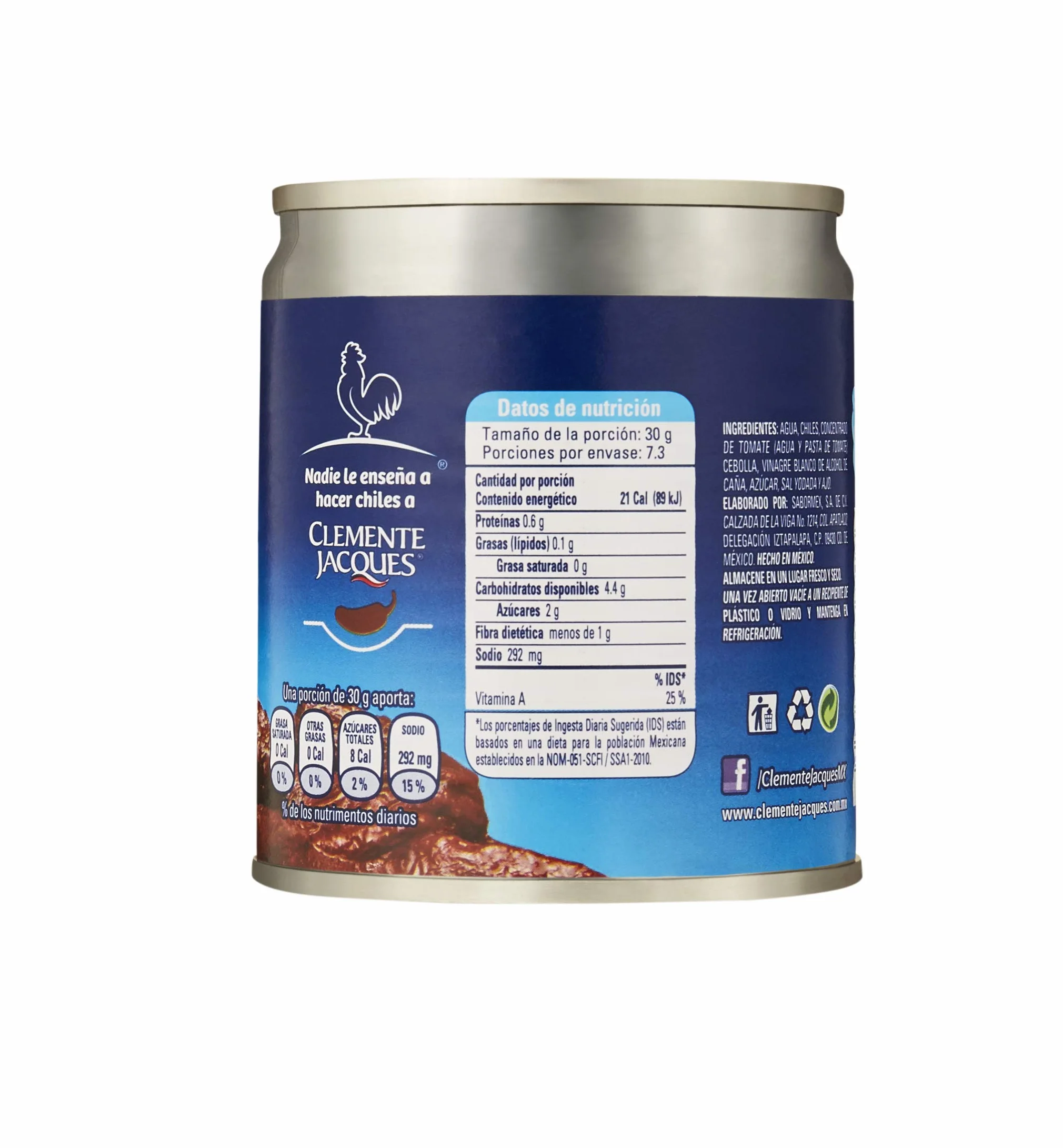 Clemente Jacques Chipotle Papryka w sosie Adobo 210 g 3 sztuki