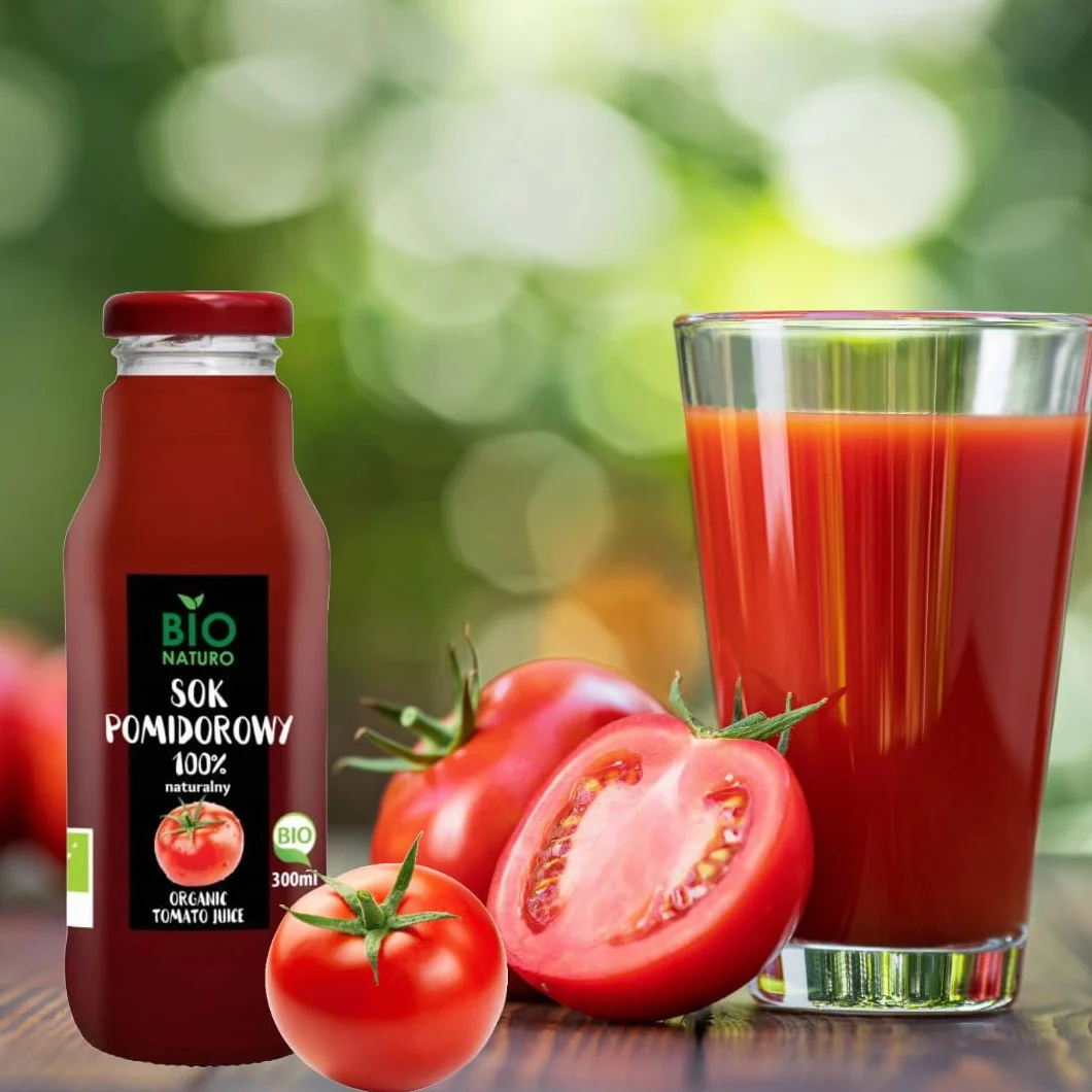 BioNaturo - Ekologiczny Sok Pomidorowy 100% - BIO Bez Dodatków, Naturalny Smak, 300 ml - Naturalne Przeciwutleniacze i Minerały - Bogaty w Witaminy i Minerały - Wielofunkcyjny i Smaczny