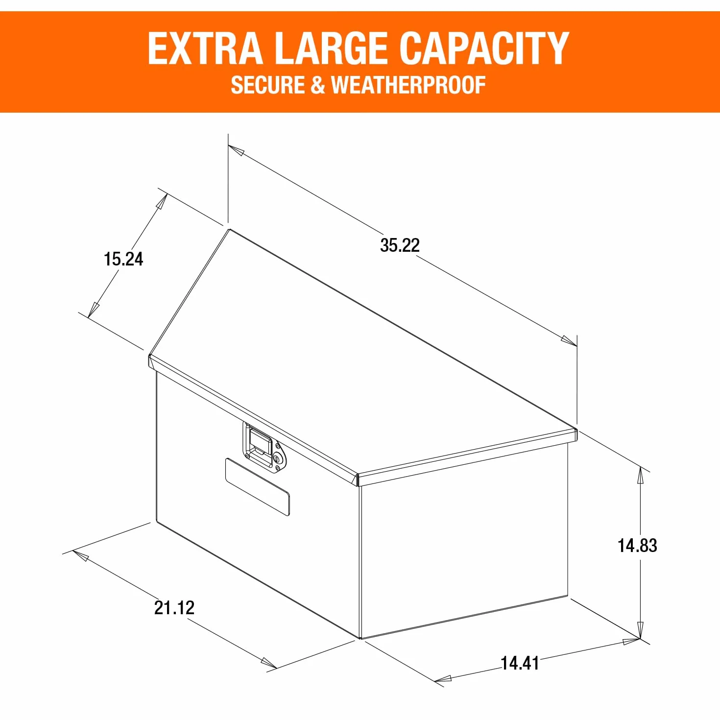 Buyers Products diamentowy profil aluminiowy przyczepa język ciężarówka pudełko 38 x 36 x 91 cm srebrny