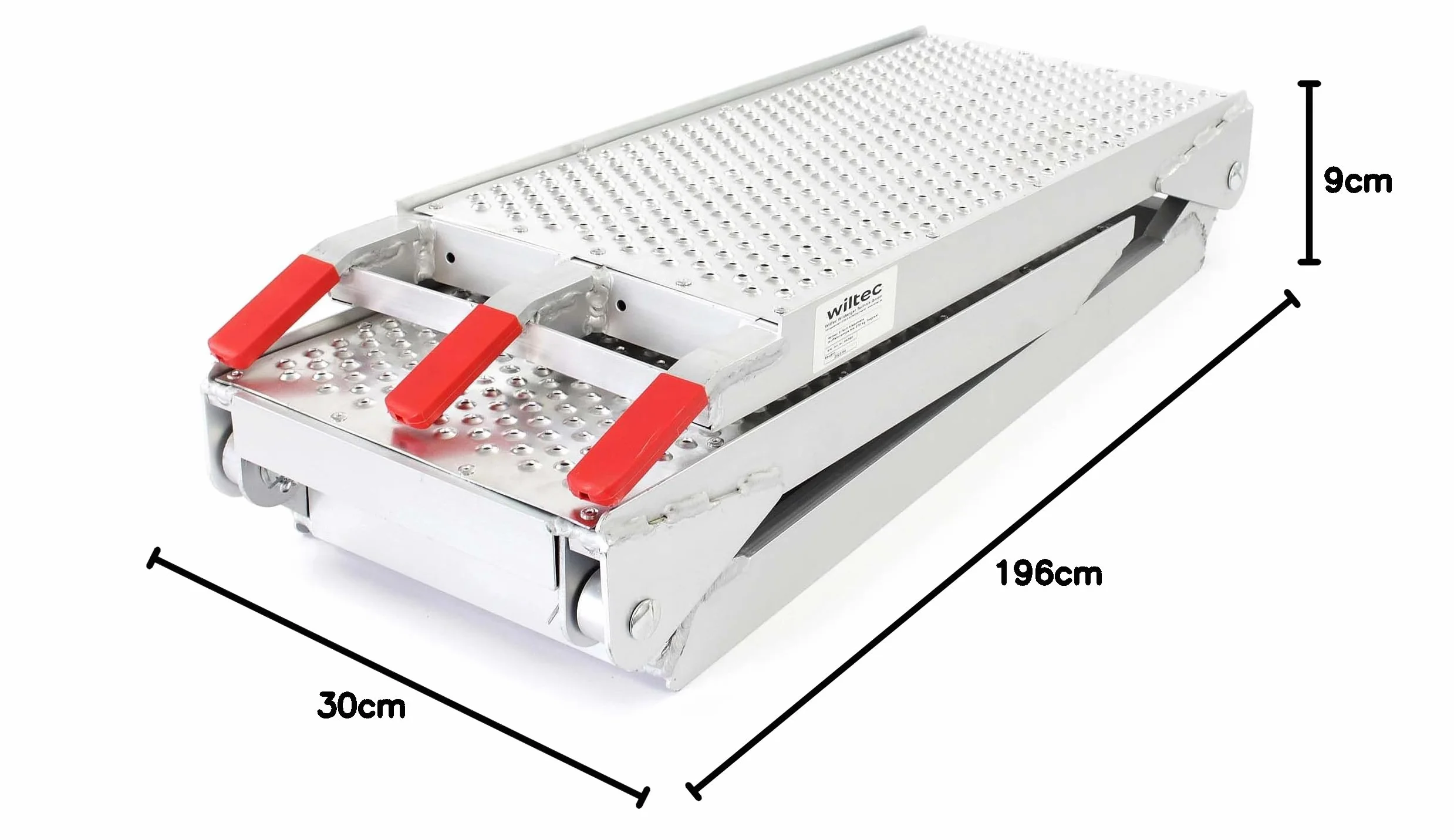 Wiltec składany najazd aluminiowy 270kg rampa antypoślizgowa
