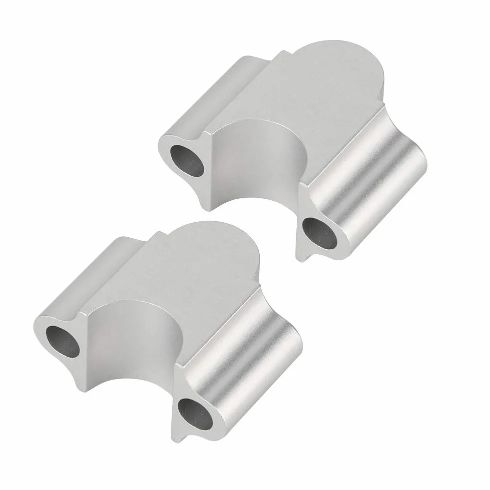Podwyższenie kierownicy 22 mm, riser Hornet, riser, 7/8", 22 mm, uniwersalna modyfikacja kierownicy motocykla, zaciski ze stopu aluminium, srebro