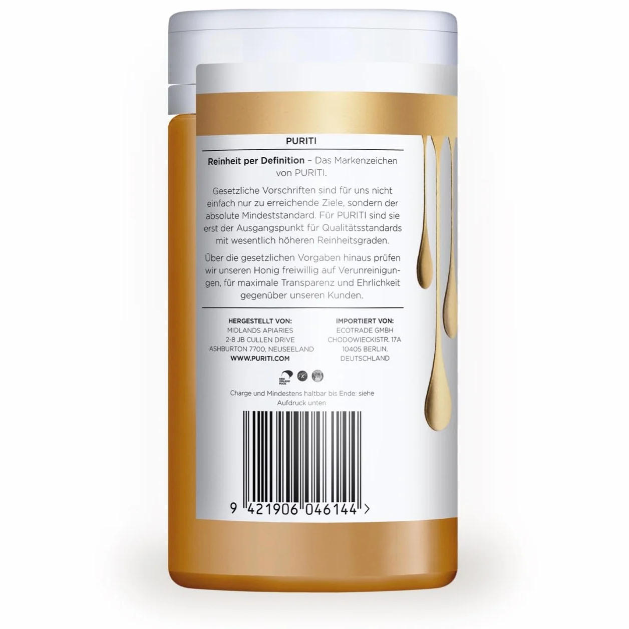 PURITI Miód Manuka MGO 550+ 500 g z Nowej Zelandii certyfikowany metyloglioksal