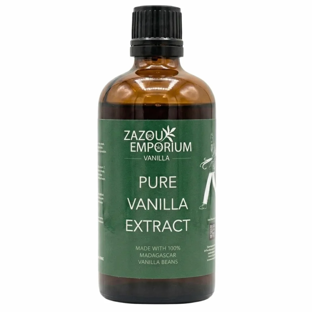 Zazou Emporium czysty ekstrakt waniliowy 118 ml - wykonany w 100% z fasoli wanilii Madagaskaru - idealny do pieczenia i gotowania w domu