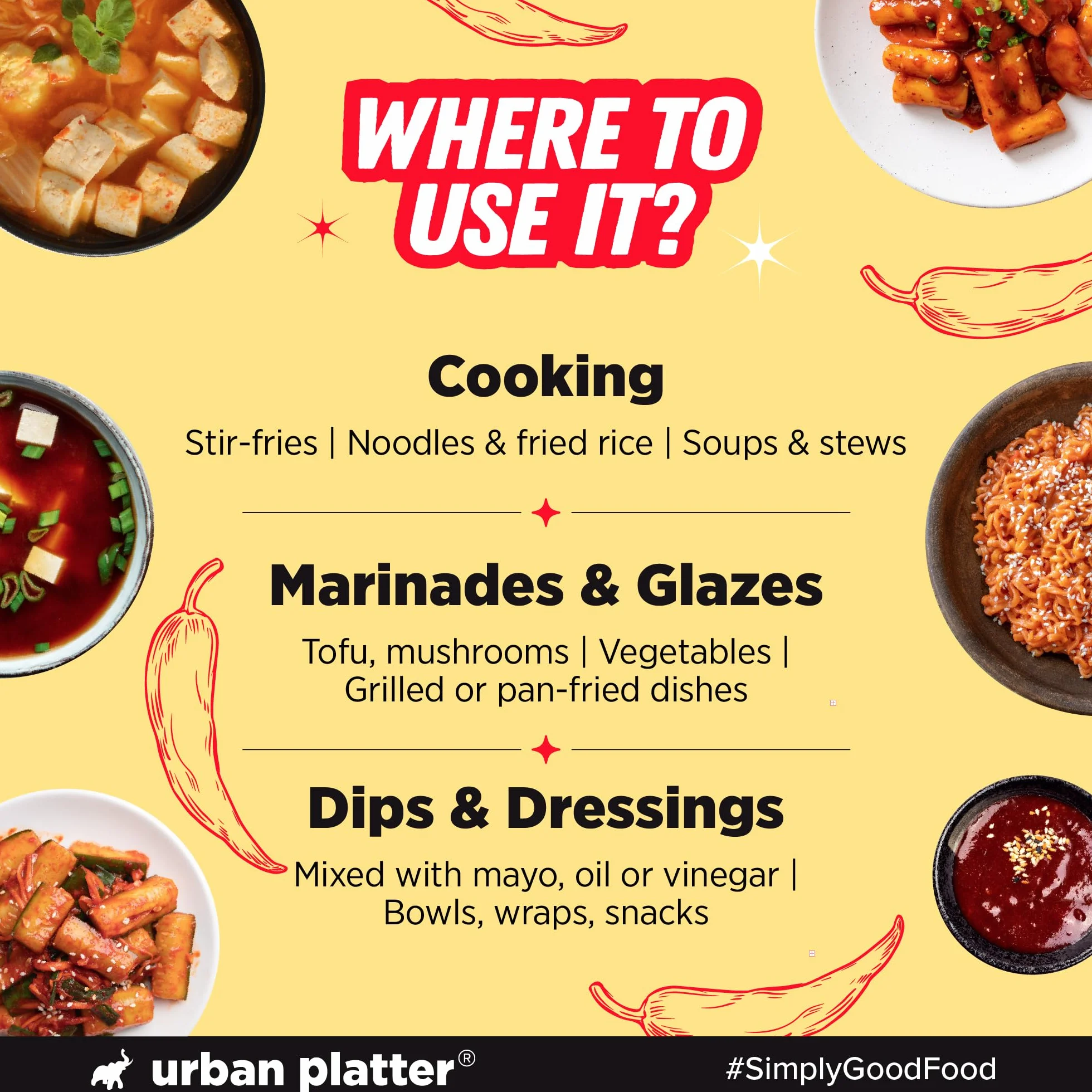 Urban Platter Koreańska pasta Gochujang 500 g (fermentowana pasta chili | pikantno-słodkie umami | na bazie roślin | do Bibimbap i Tteokbokki)