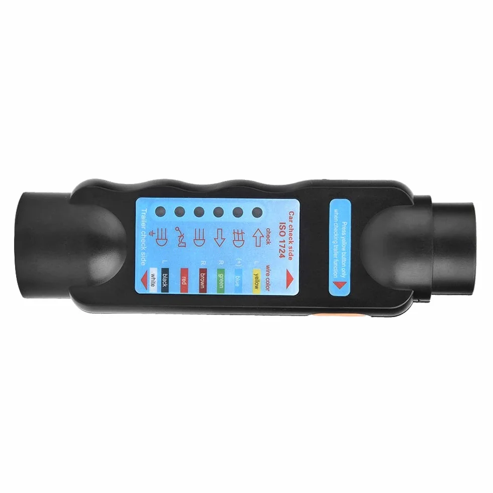 12V Przyczepa 7 Pin światło Holownicze Obwód Niebieski Tester Okablowania Złącze Wtykowe Narzędzia Diagnostyczne