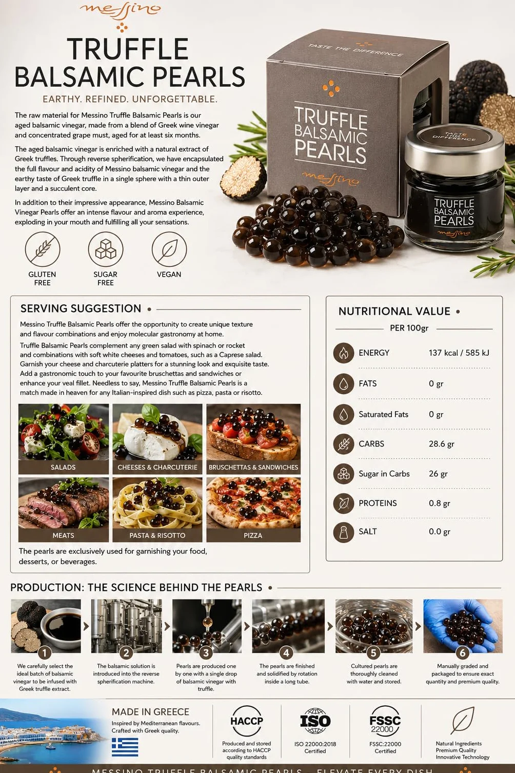Papadeas Messino Truffle Balsamic Perły 50 ml