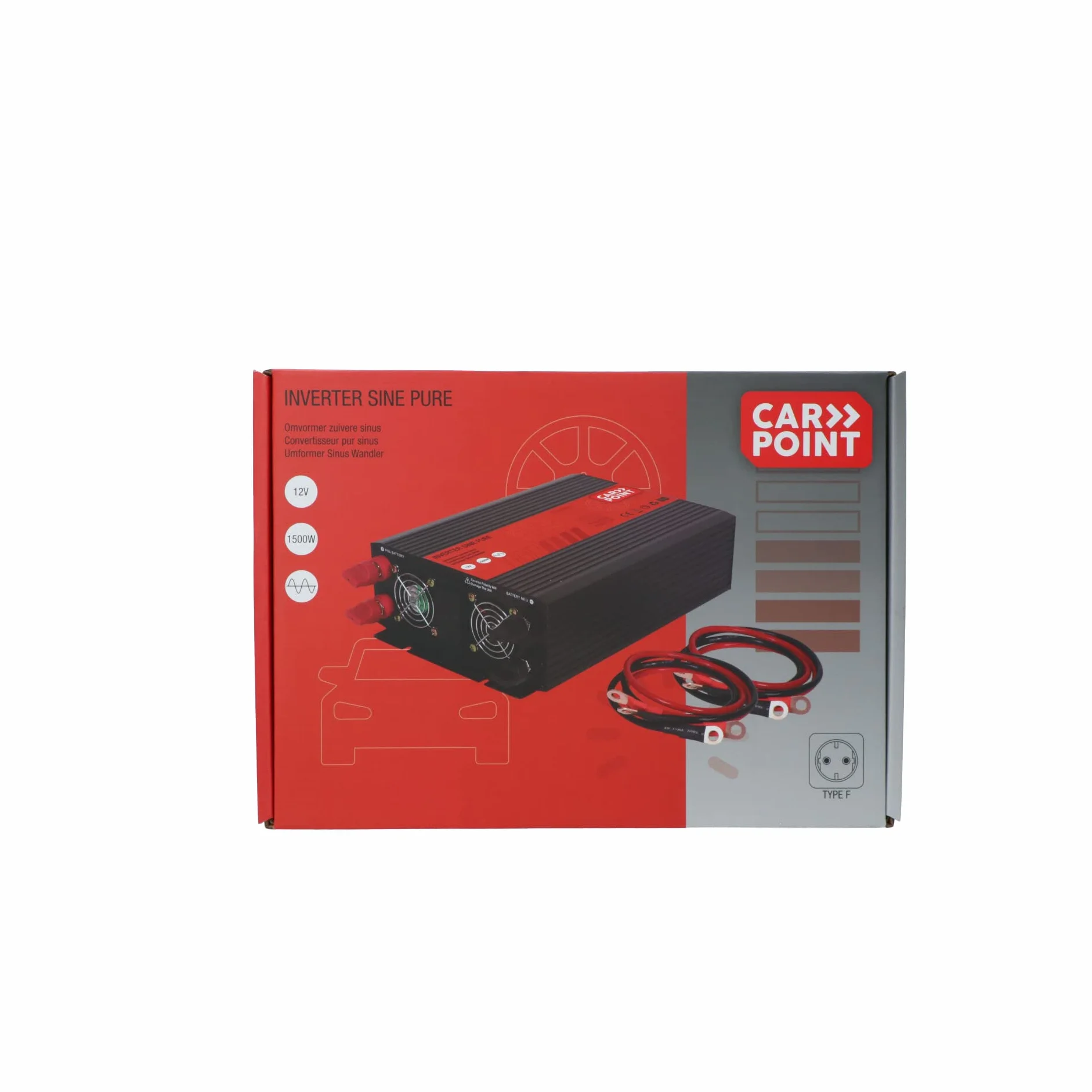 Carpoint Pure Sine przetwornica 12V>230V 1500W