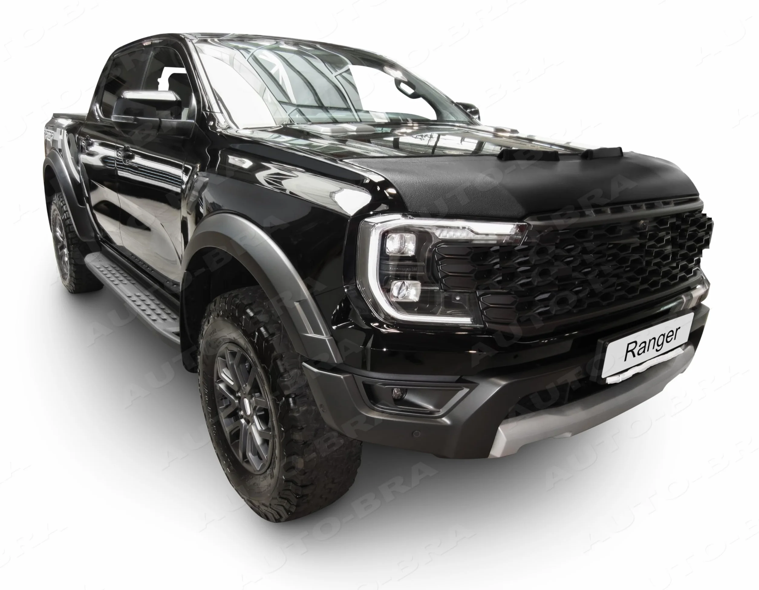 Auto-Bra AB3-00746 kompatybilny z Ford Ranger-Raptor od 2022 roku, osłona maski, ochrona przed uderzeniami kamieni, tuning Bonnet Bra