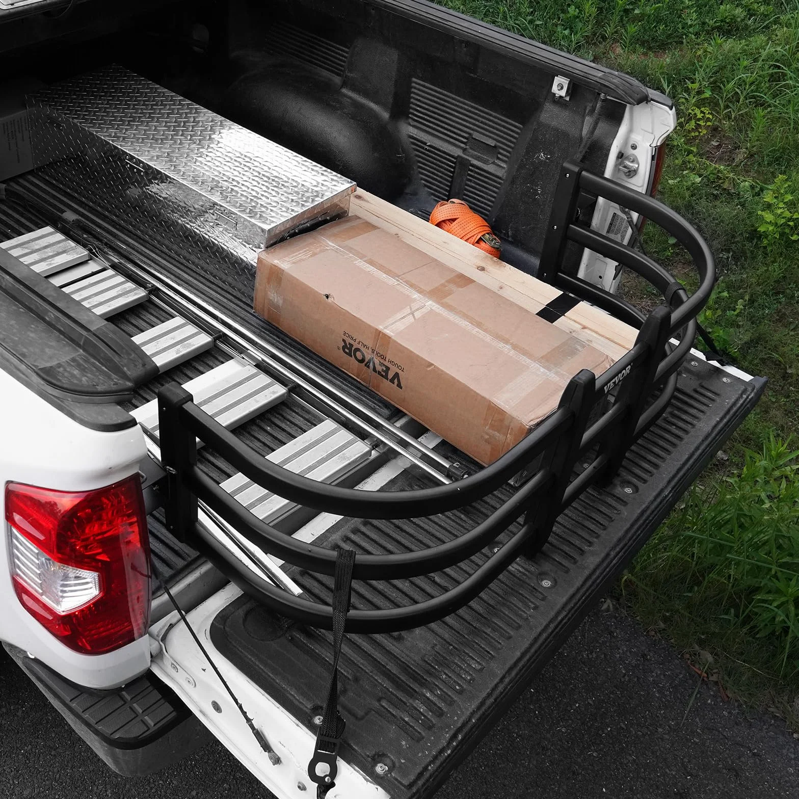 VEVOR Przedłużacz łóżka ciężarówki aluminiowy wysuwany 141-172 cm Ford Super Duty Dodge Ram 1500 2500 3500 Toyota Tundra Nissan Titan Chevrolet