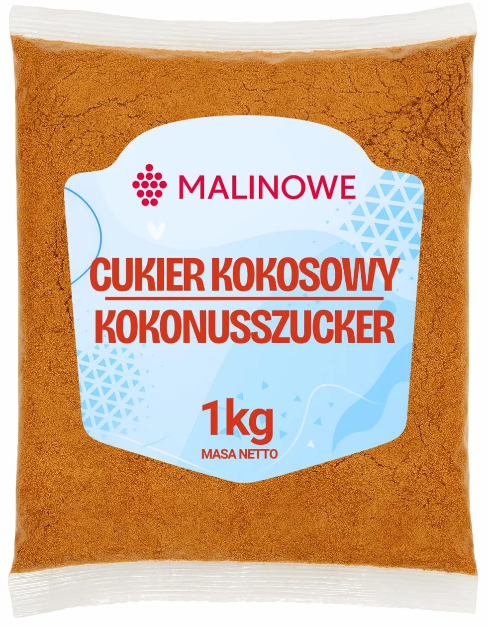 Malinowe CUKIER KOKOSOWY PALMOWY 1kg Naturalny Jakość Premium