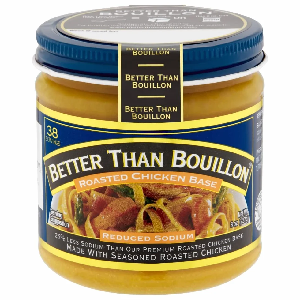 Better Than Bouillon Reduced Sodium Roasted Chicken Base 8 oz Jar