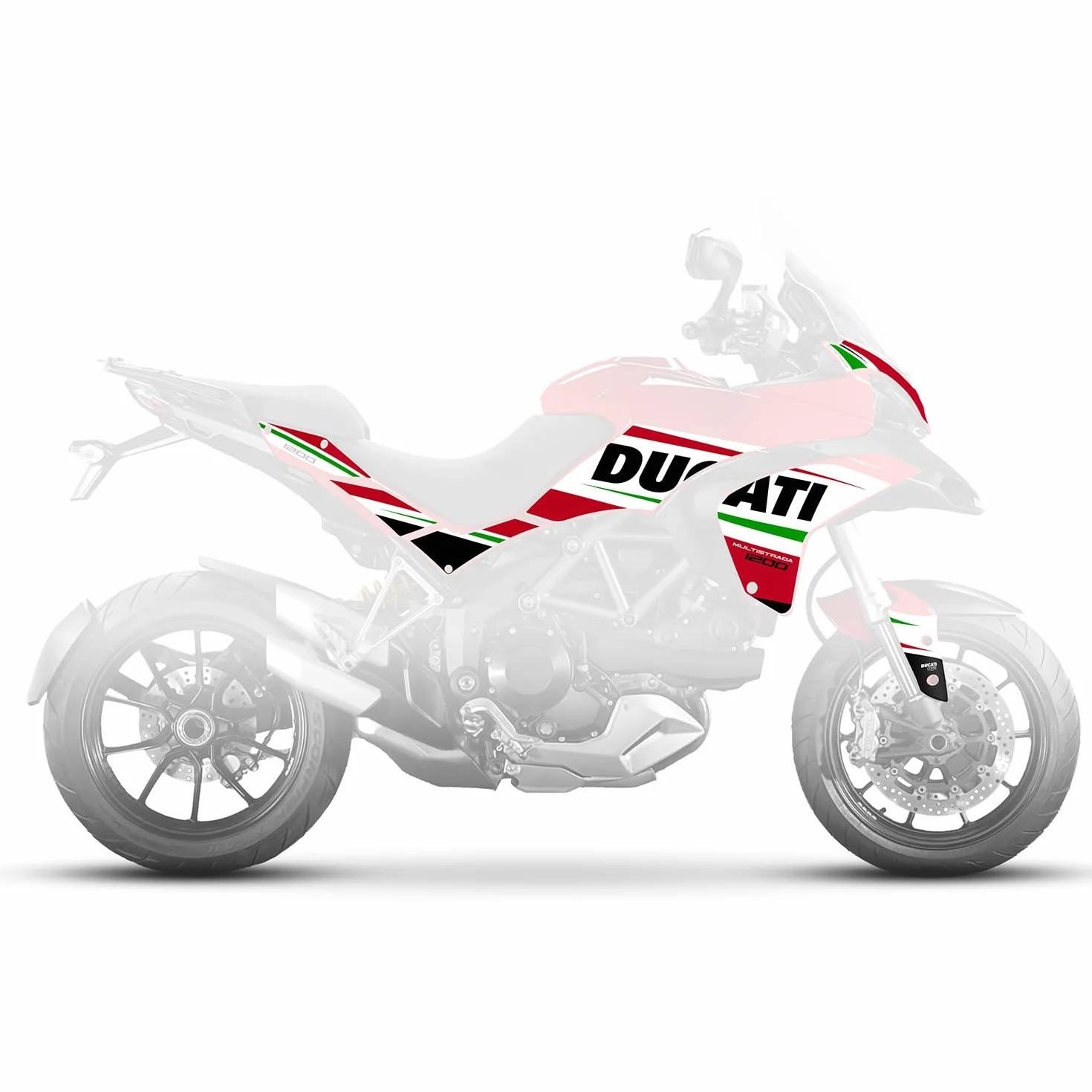 Zestaw naklejek Ducati MULTISTRADA 1200 2010 – 2014 FS-MULTI10-14 (Italy, Red, 2010-2012)