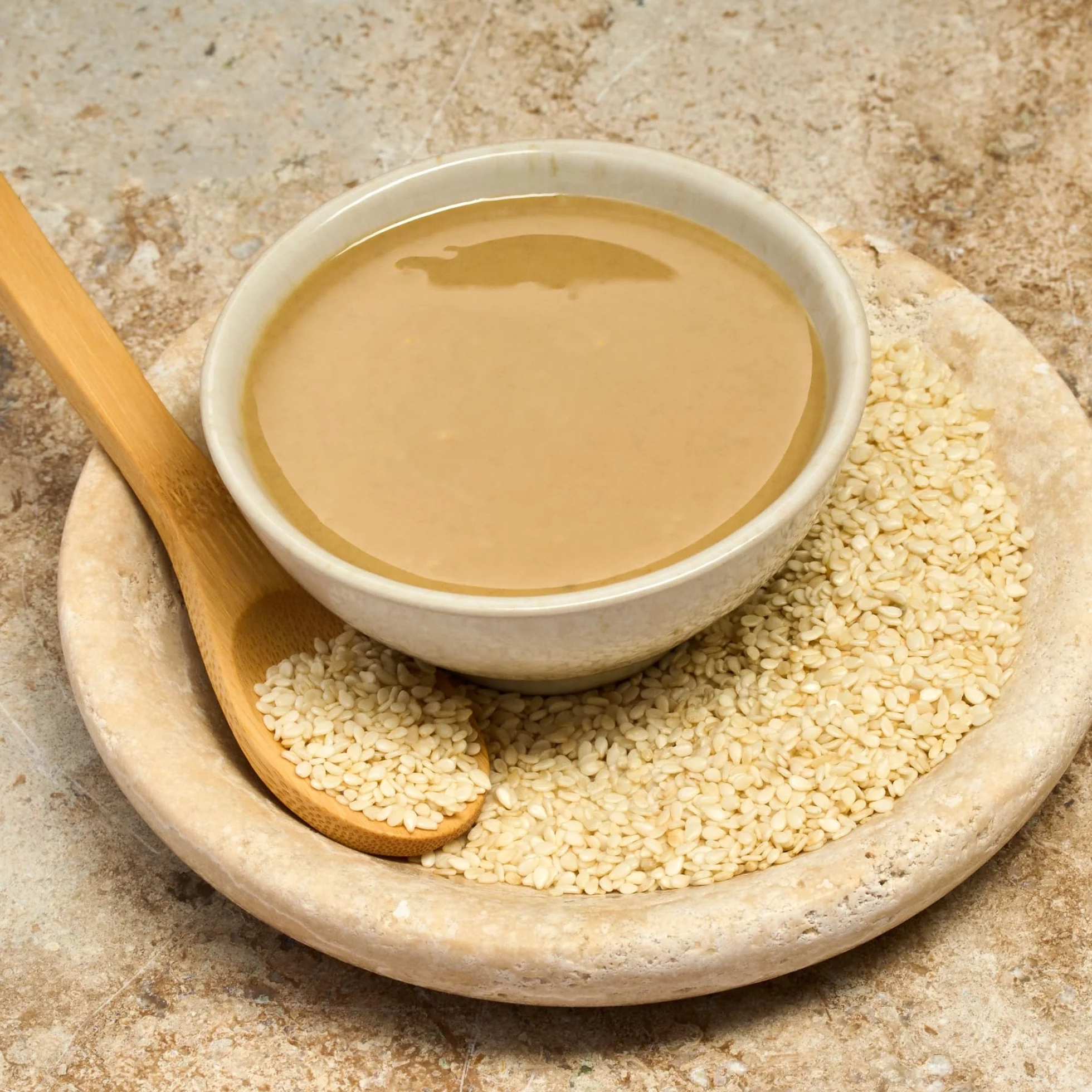 Tahini pasta sezamowa 100% prażonego sezamu bez dodatków kremowa 2 × 300 g