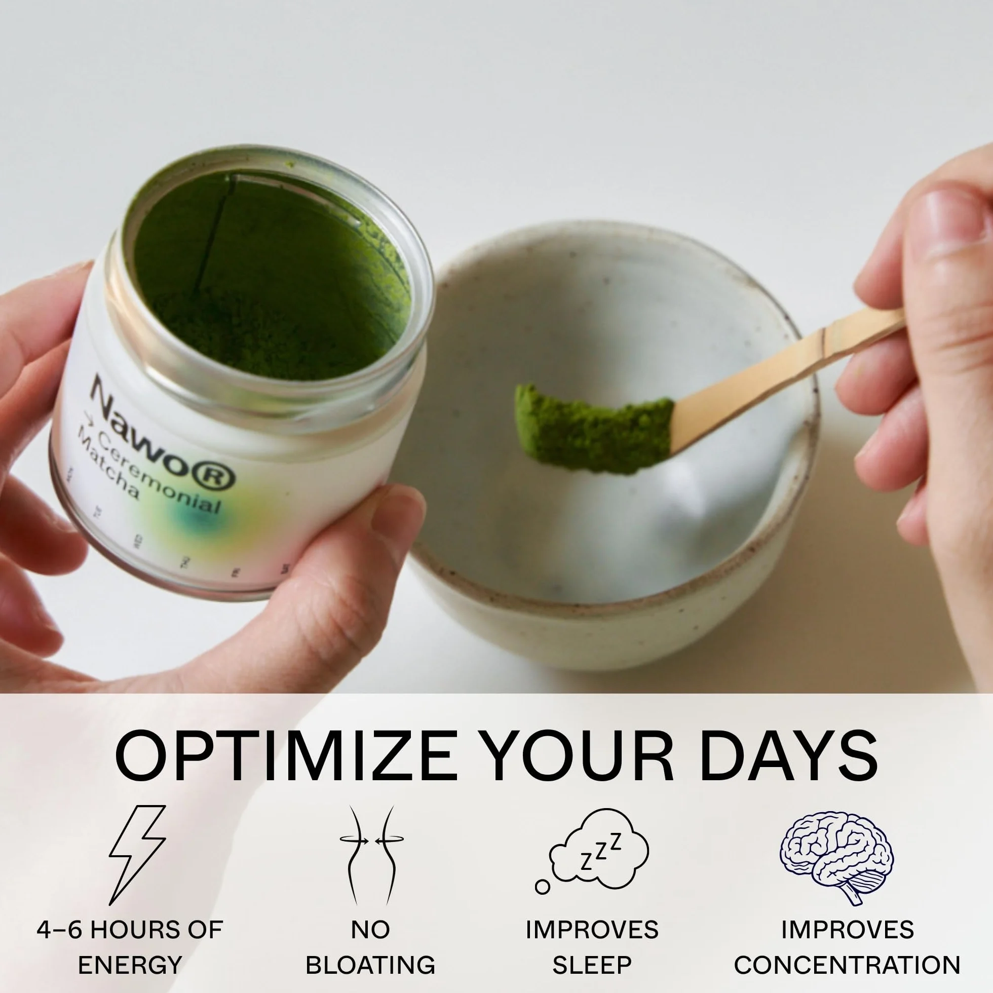 Nawo Routines Matcha Premium – 30 g & 100g, Klasa Ceremonialna, 100 % Naturalna i Ekologiczna Zielona Herbata w Proszku z Japonii (30g, Matcha)