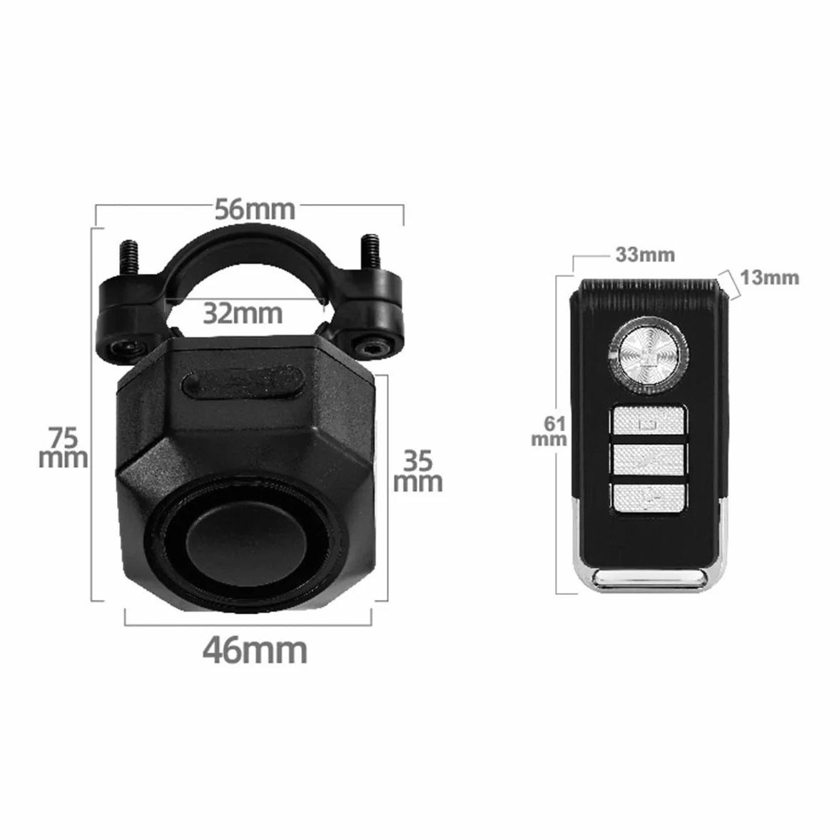 WANGCL Alarm rowerowy z pilotem USB, ładowalny, bezprzewodowy, antykradzieżowy alarm wibracyjny o głośności 110 db do motocykla, skutera inwalidzkiego, przyczepy kempingowej