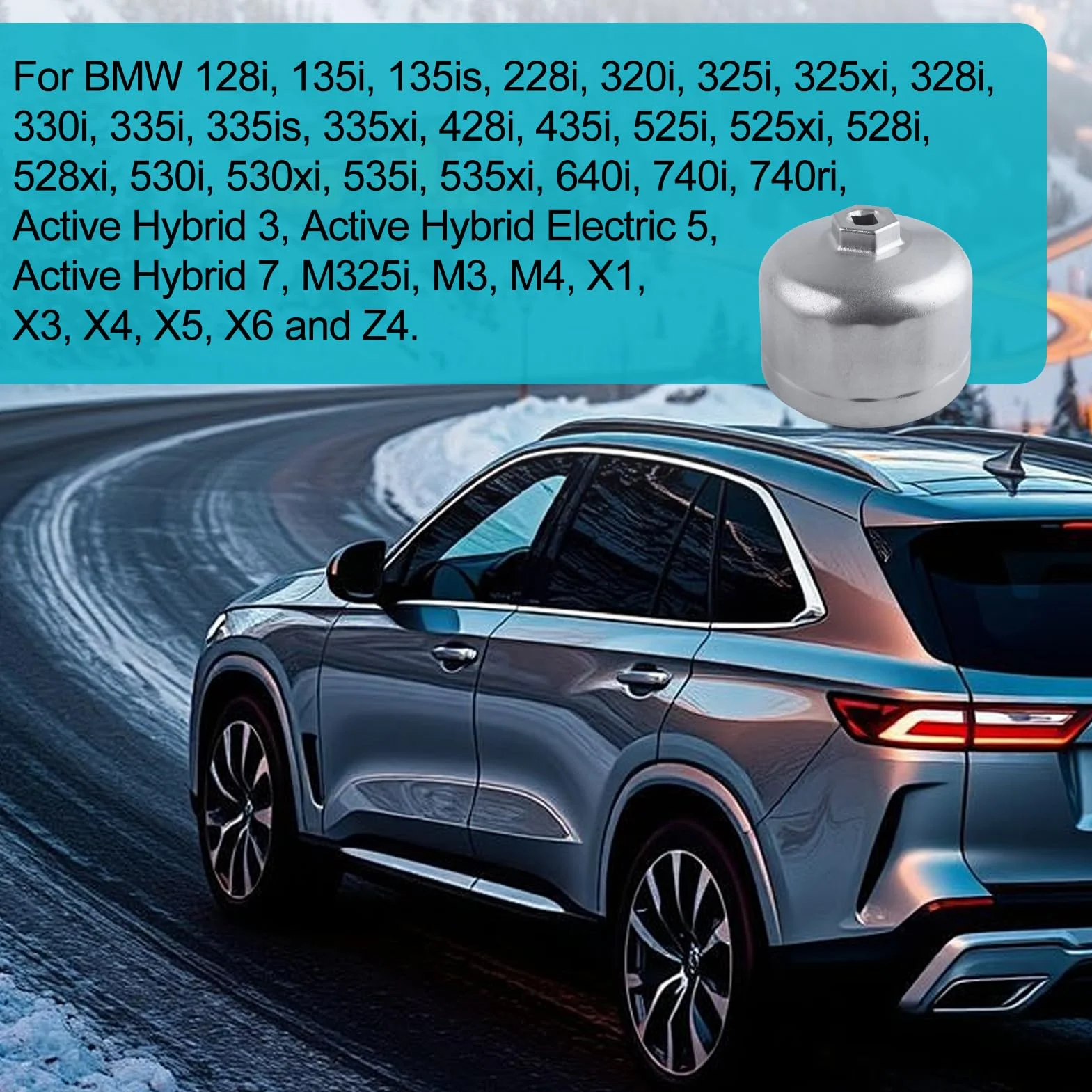 SPEEDWOX 86,6 mm z 16 fletami obudowa filtra oleju nasadki do BMW 128i 135i 135is 228i 320i 325i 325xi 328i 330i 335i 335is 335xi, do Volvo C70 S40 S60 S70 S80 V40 X40 C70 XC90