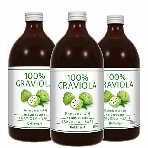 Sok z Gravioli 100% Niefiltrowany Wegański 3 x 500 ml Guanábana Soursop