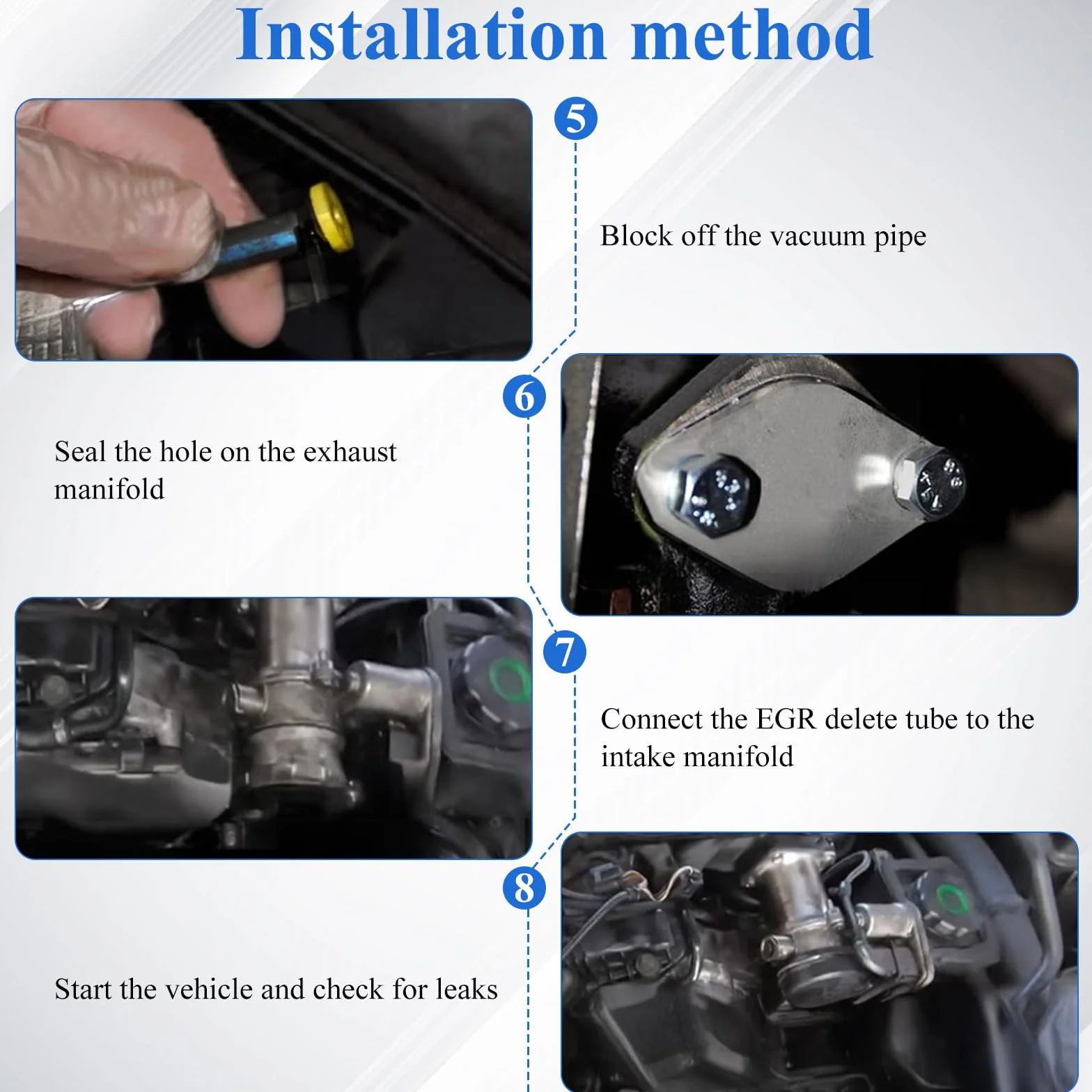 EFUTURETIME Zawór do usuwania EGR, EGR & Cooler Kit Delete zawór kompatybilny z E87/E90/E92/E93/E97/E60/E61/E65/E66, X3 X5 X6