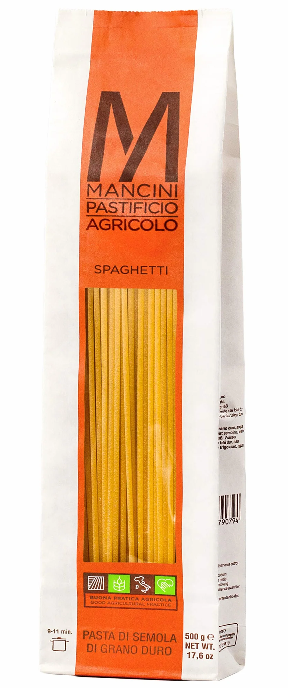 Pasta Mancini Handy Mini – Włoski makaron rzemieślniczy najwyższej jakości, 100% włoska pszenica – Zestaw 2 kg, 500 g Spaghetti, Spaghettoni Quadrati, Mezze Maniche, Fusilli Lunghi