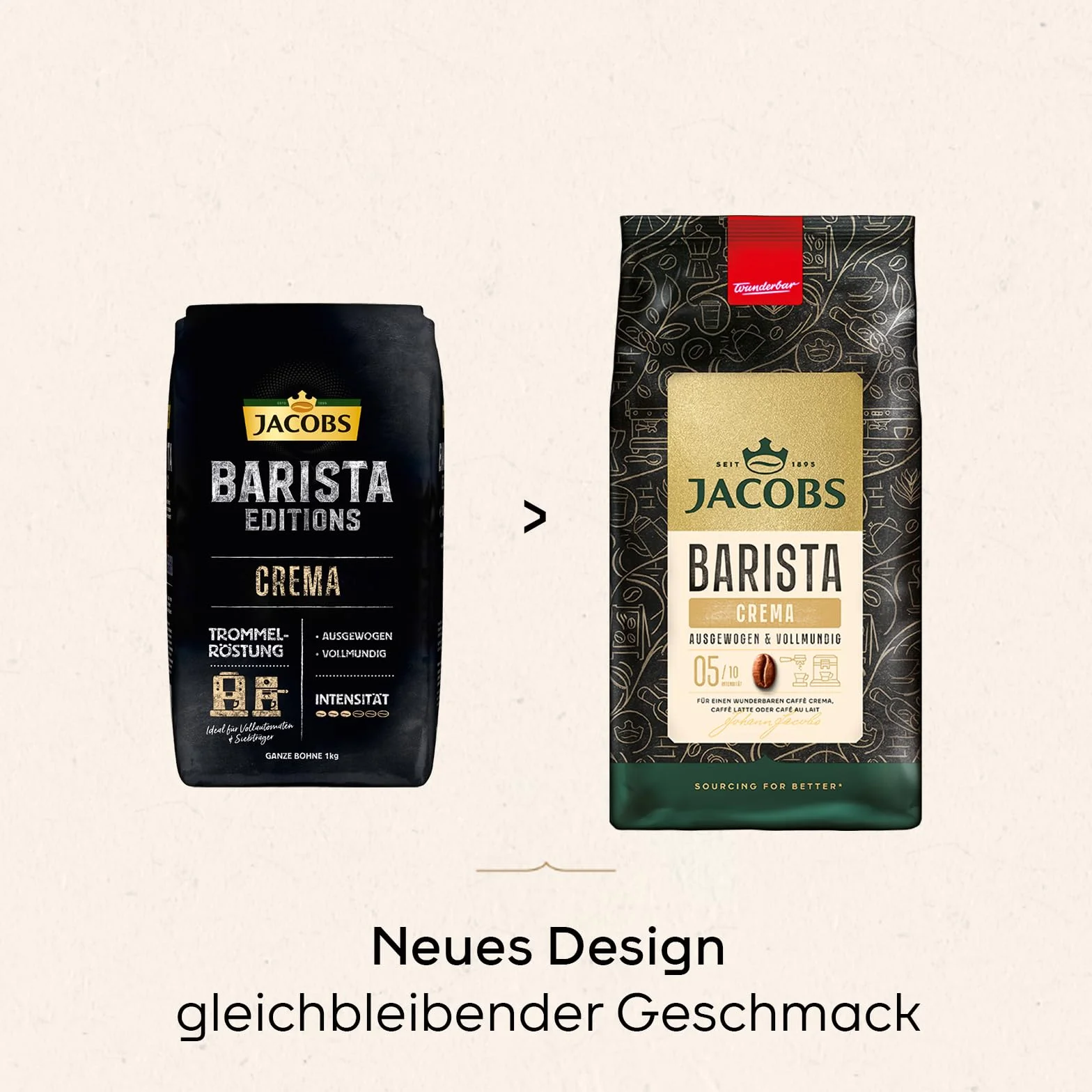 Jacobs Barista Beans Kawa Ziarnista, Crema