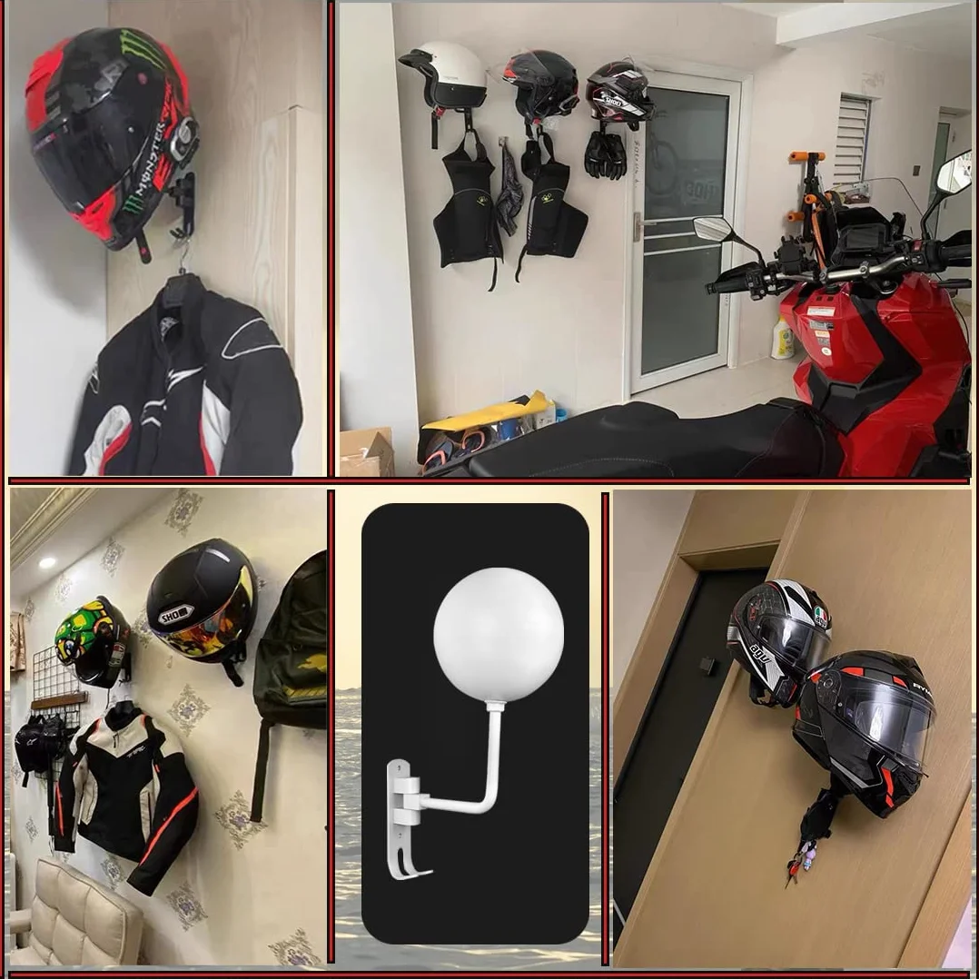 SANGMO Stojak na kask motocyklowy uchwyt ścienny obrót o 180 stopni metalowy uchwyt na kask rowerowy