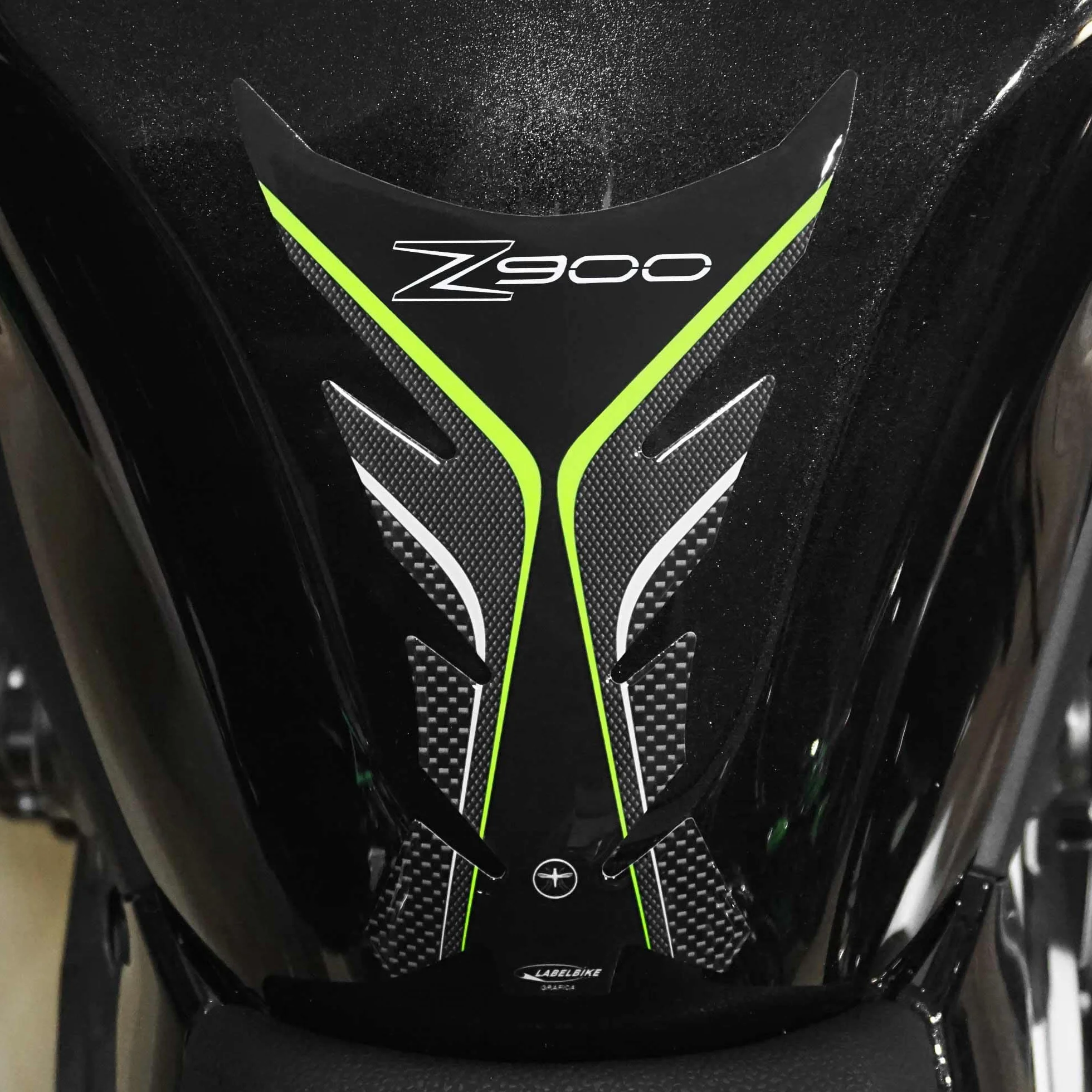 labelbike - Naklejka na Zbiornik paliwa 3D z żywicy do Dekoracji i Ochrony Zbiornika Motocykla kompatybilna z KAWASAKI Z900