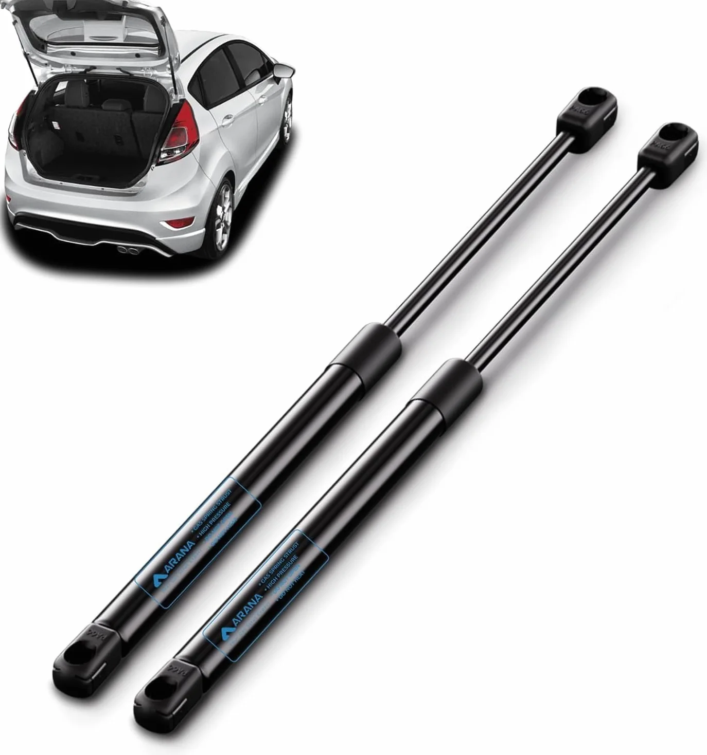 ARANA 2 x podnośnik tylnej klapy Ford Fiesta mk6 2008-2017 wsporniki podnoszące do podnośników gazowych, hydraulicznych i amortyzatorów, #8A61A406A10AC