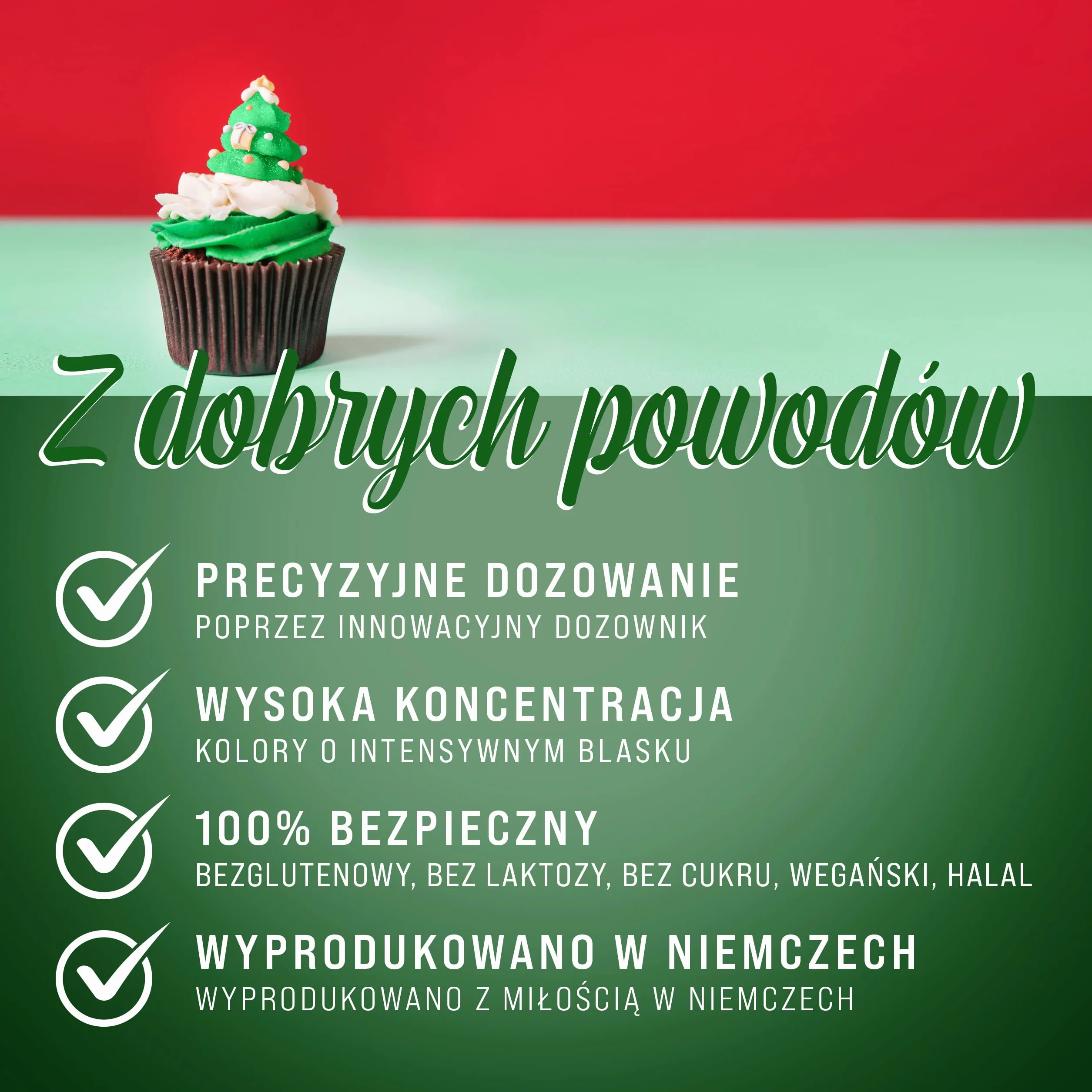 Barwniki spożywcze Bożonarodzeniowe zestaw 5x10ml wysoce skoncentrowany bez cukru płynny