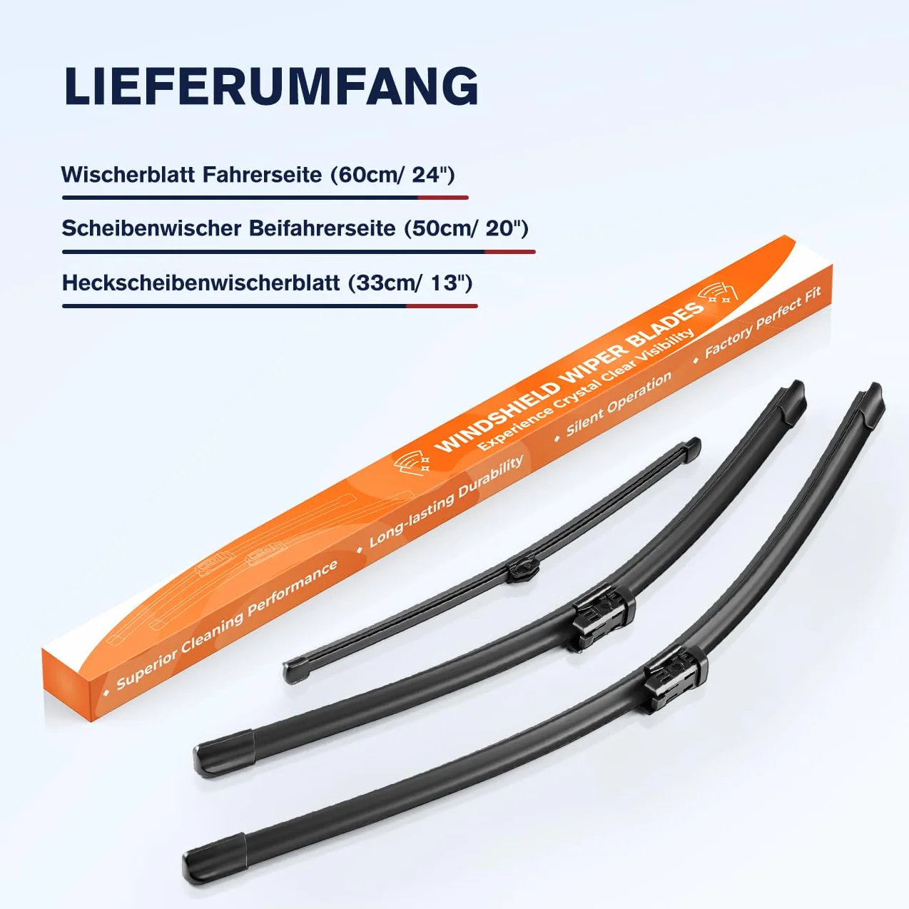 GEARMONSTER Zestaw wycieraczek przednich i tylnych do Audi Q5 8R Q3 A4 Allroad 600mm 500mm 330mm