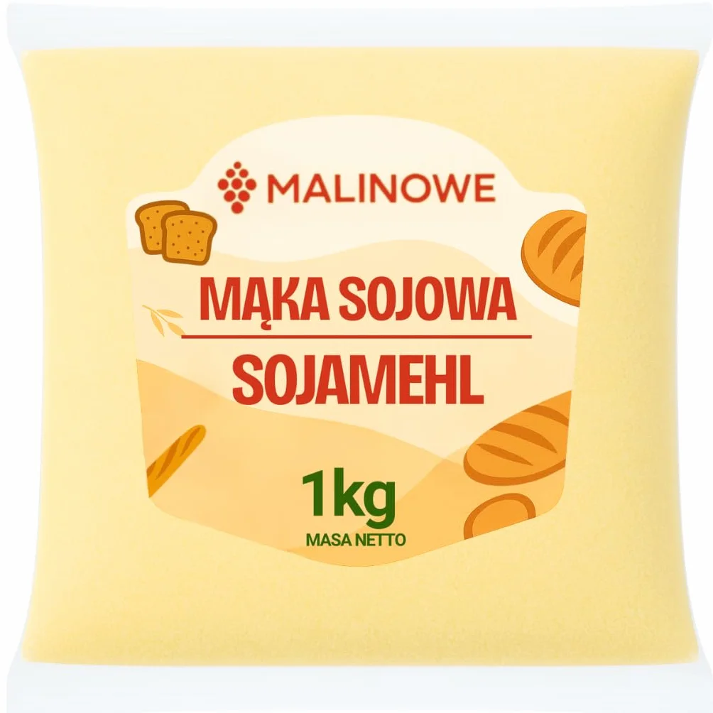 Malinowe MĄKA SOJOWA 1kg Rewelacyjna Naturalna