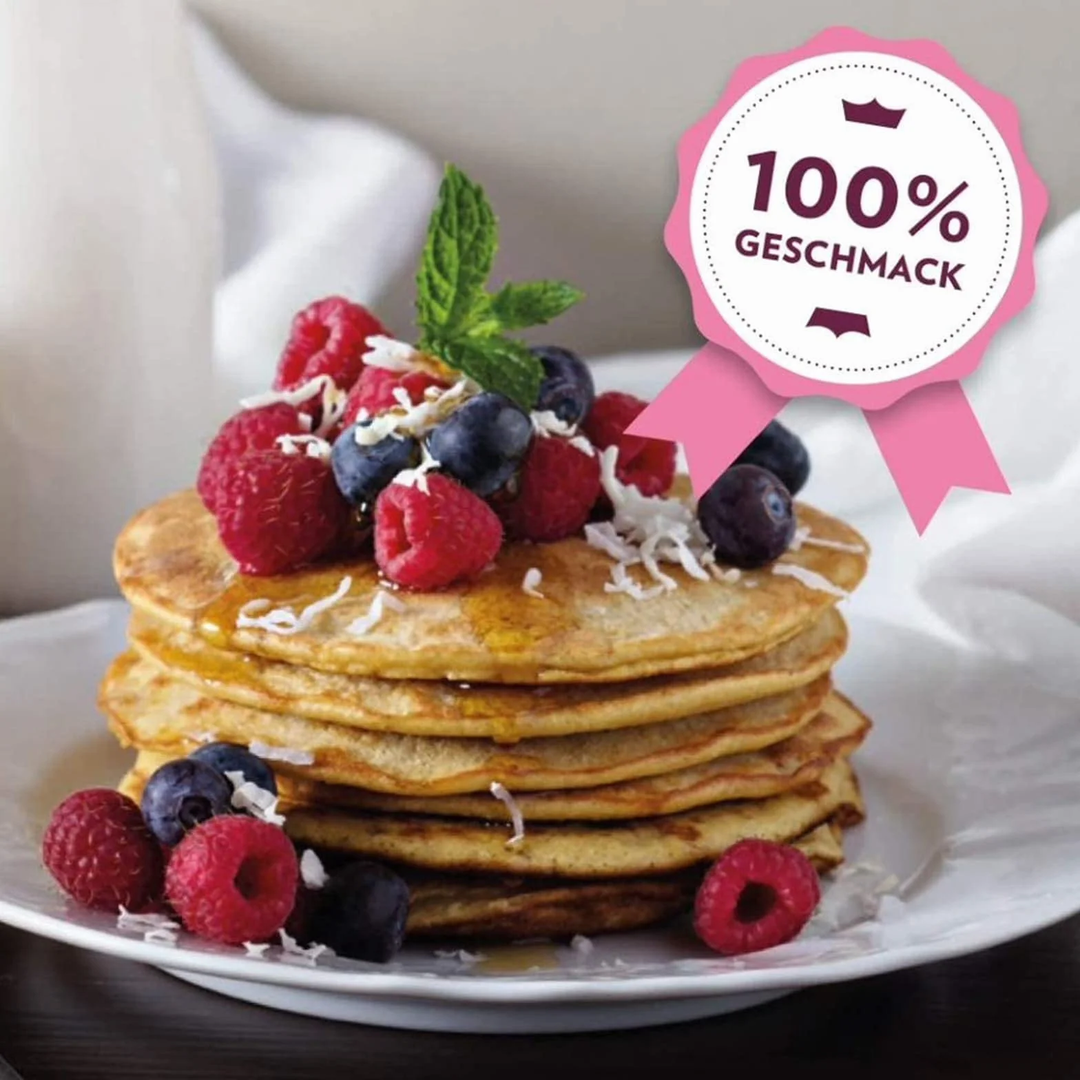 Protein Pancake Mix, Low Carb, przygotowany w 2 minuty, mieszanka naleśników białkowych, mieszanka waflowa do odchudzania, nisko-tłuszczu, śniadanie o wysokiej zawartości białka, proszek gimnastyczny – neutralny (500 g)
