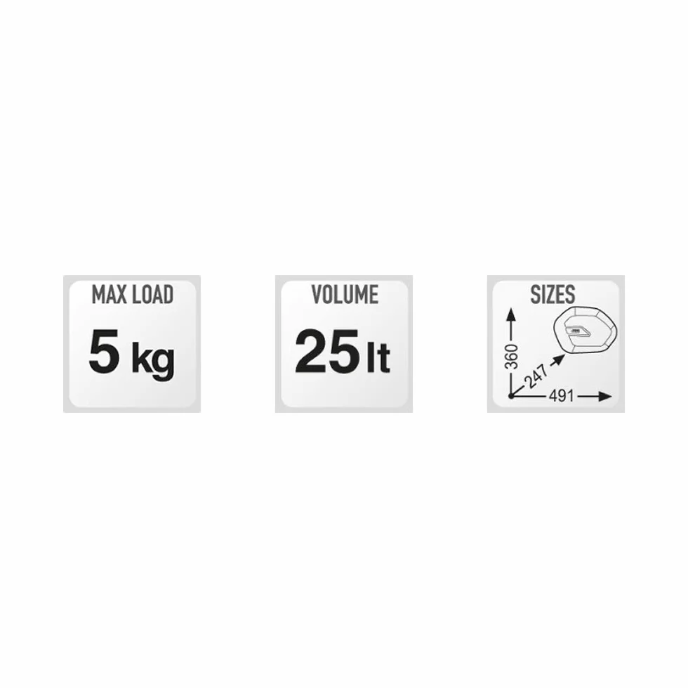 GIVI Para bocznych kieszeni bocznych Monokey 25 l WL900